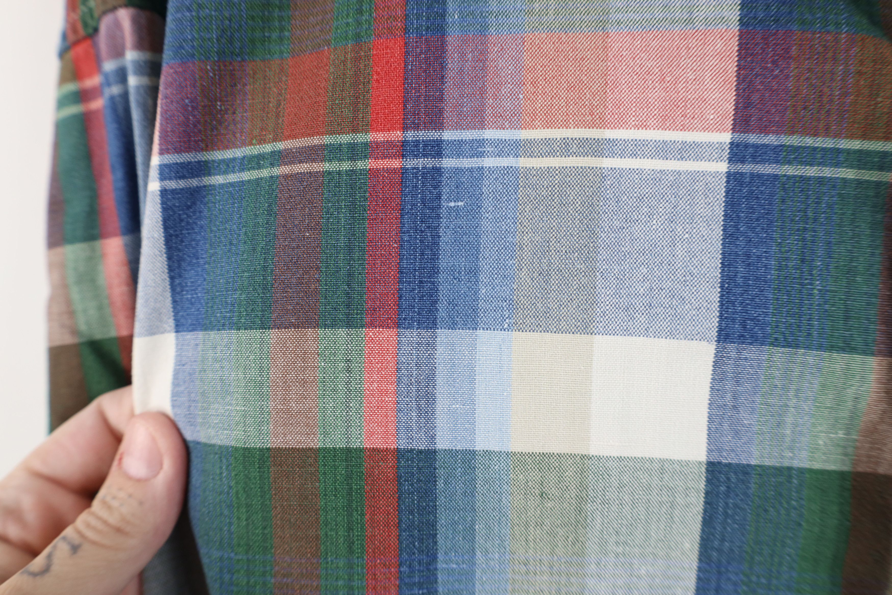 Vintage Vintage 90s Streetwear Long Sleeve Button Shirt Plaid Size US XL / EU 56 / 4 - 5 Thumbnail