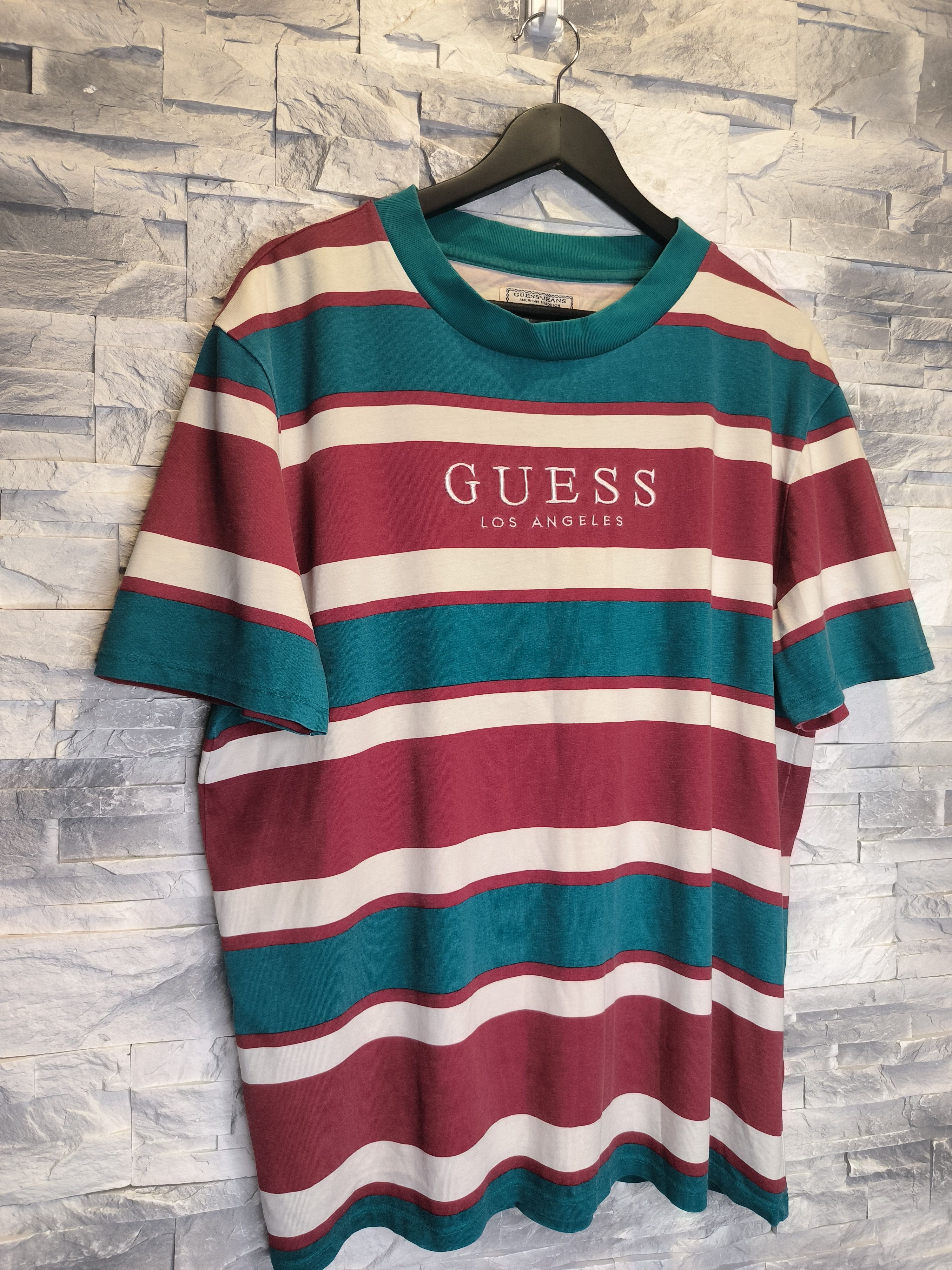 Guess Guess Los Angeles Vintage T-Shirt Striped Logo Size US M / EU 48-50 / 2 - 3 Thumbnail
