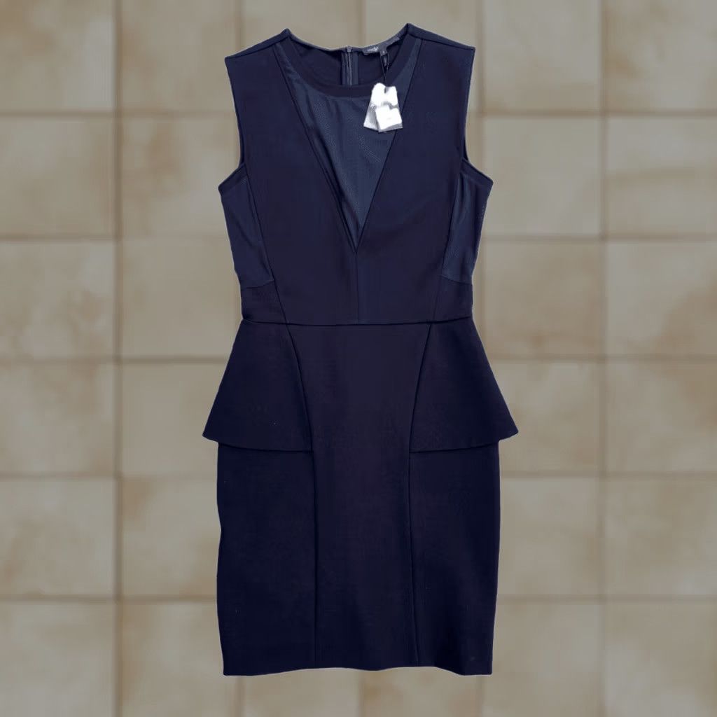 Maje MAJE Women's Designer Robe Structure Black Cocktail Dress Size XS / US 0-2 / IT 36-38 - 1 Thumbnail