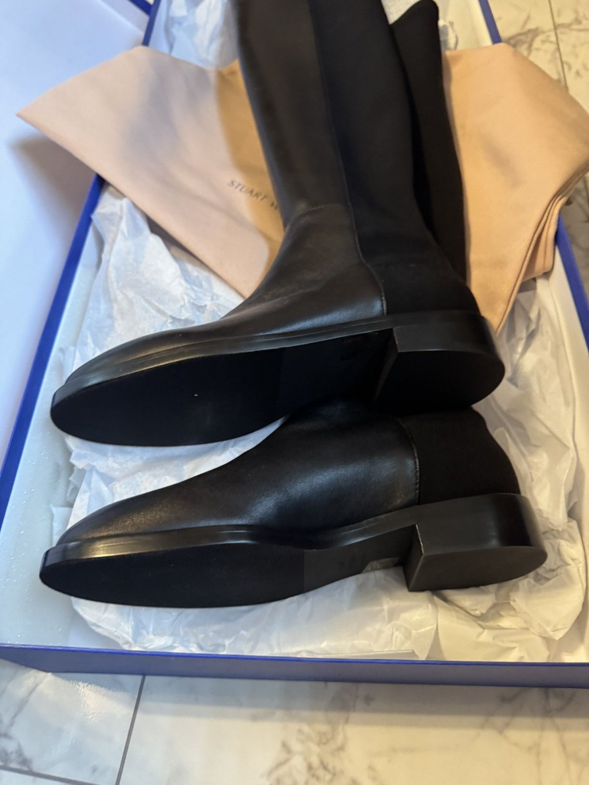 Stuart Weitzman Stuart Weitzman 5050 Black Boots Iconic New in Box 36.5 Size US 6.5 / IT 36.5 - 3 Thumbnail