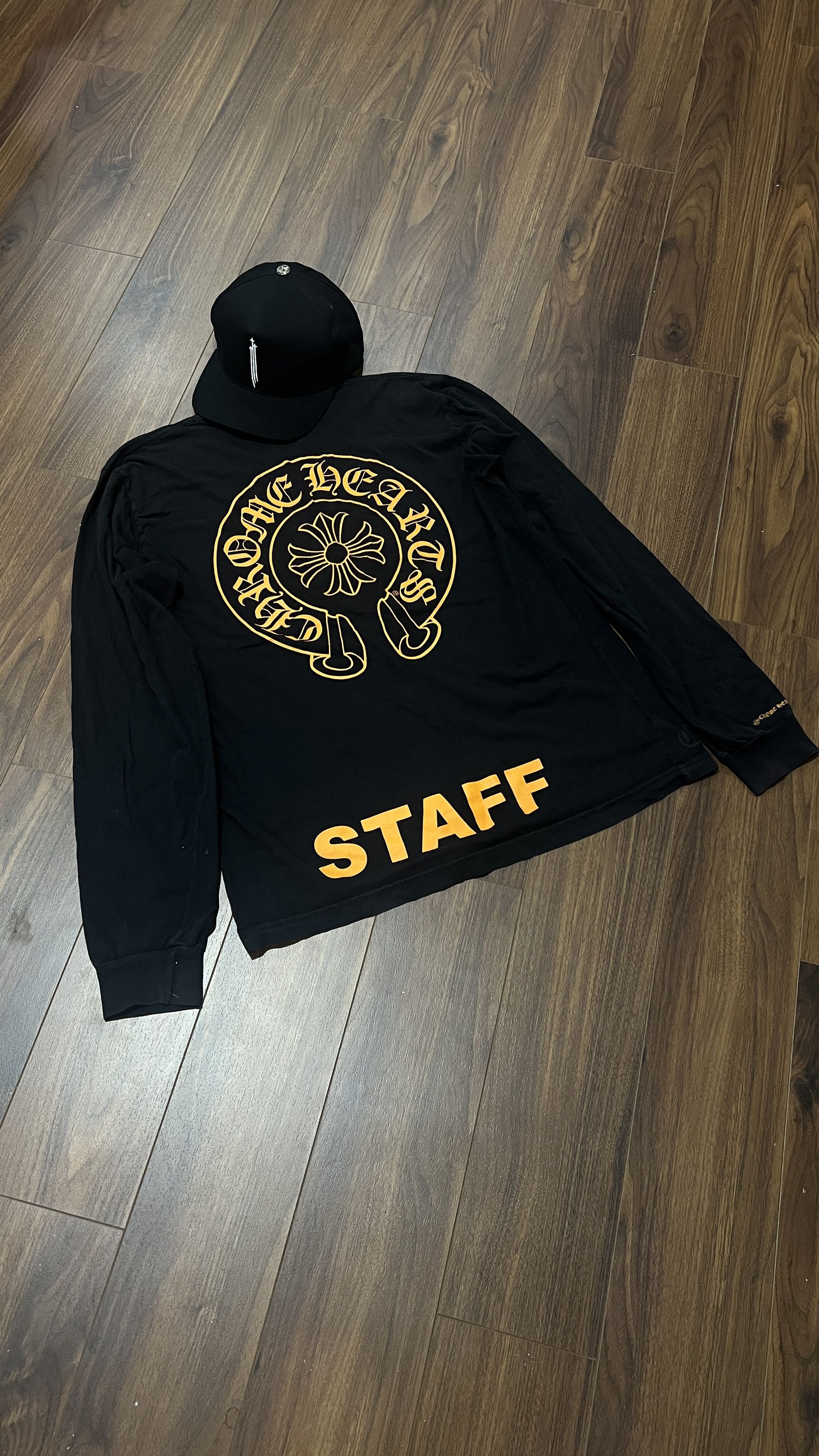 Chrome Hearts Staff Longsleeve Orange Size XL