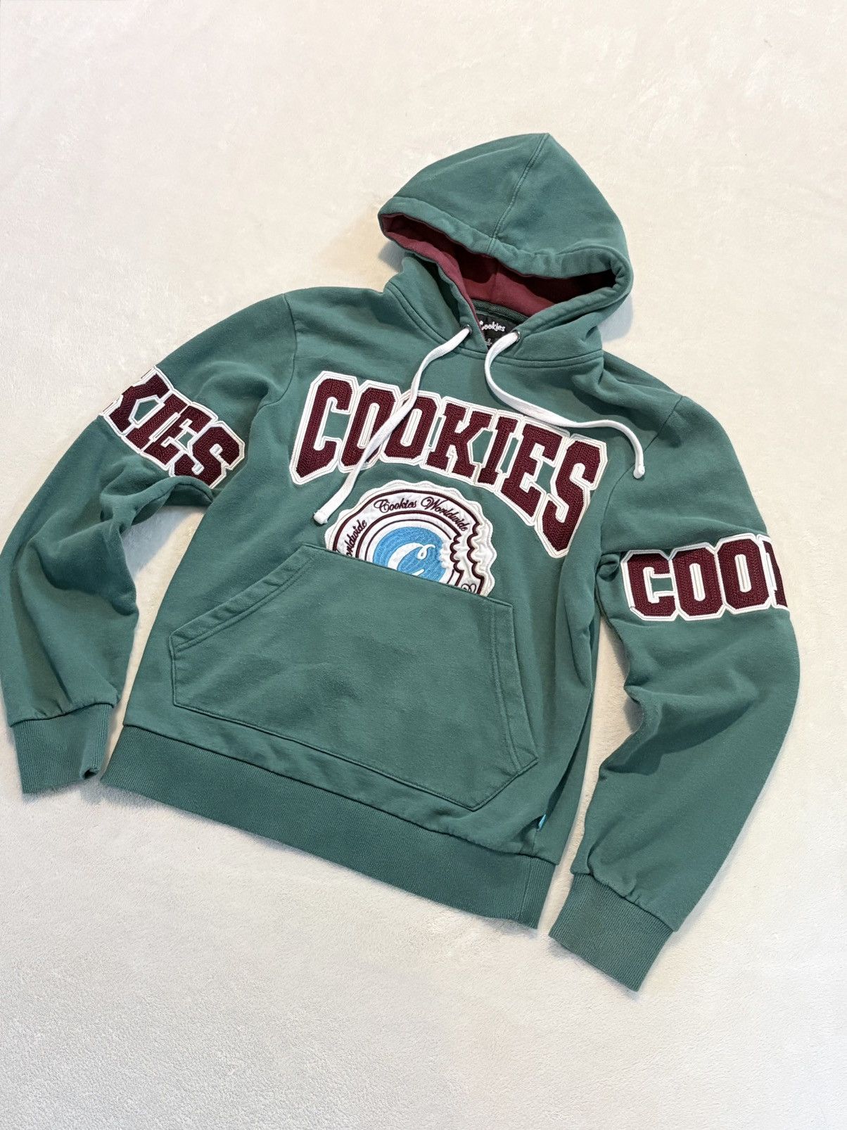 Cookies Cookies SF Worldwide varsity chenille patch hoodie green Size S / US 4 / IT 40 - 1 Thumbnail