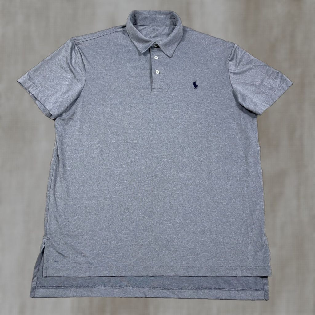 Polo Ralph Lauren Ralph Lauren Polo Shirt Men Large Gray Blue Pony Performance Golf Wicking Adult Size US L / EU 52-54 / 3 - 1 Thumbnail