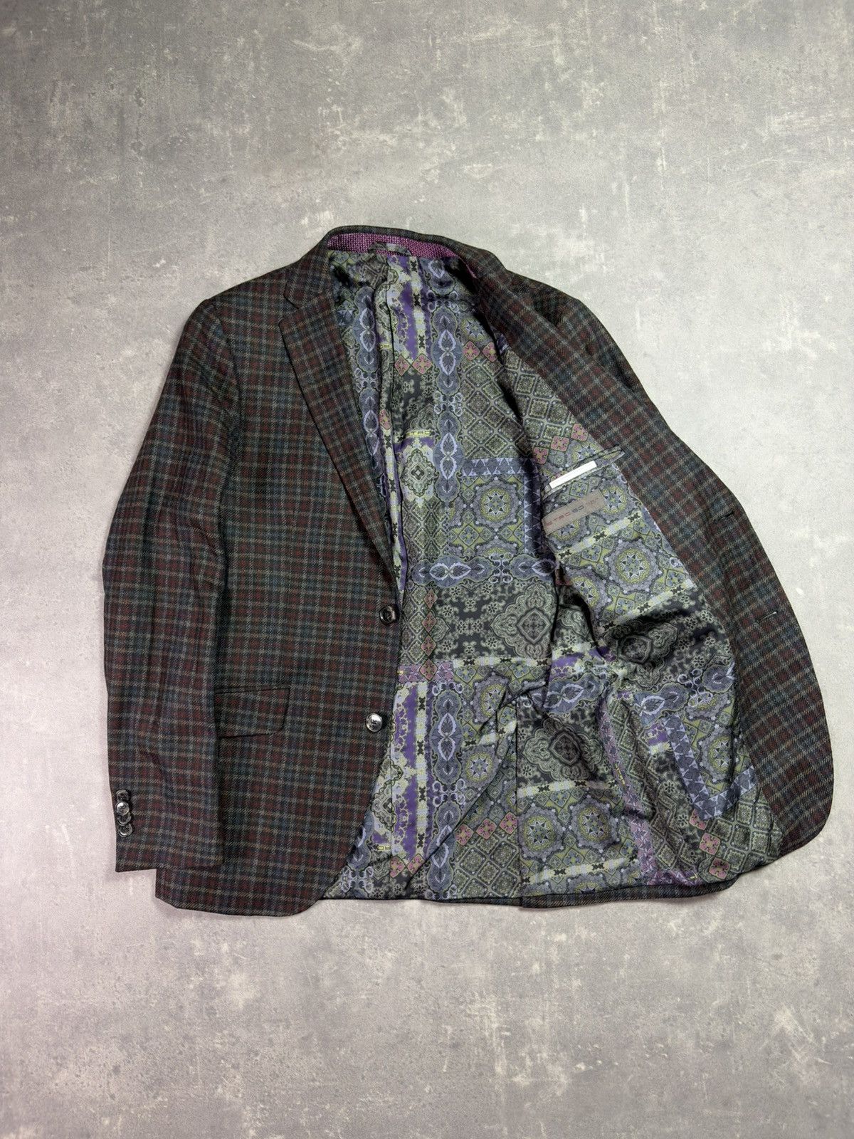 Etro Etro Tweed Wool Silk Lining Plaid Sport Blazer Jacket 50 Size 50R - 1 Thumbnail