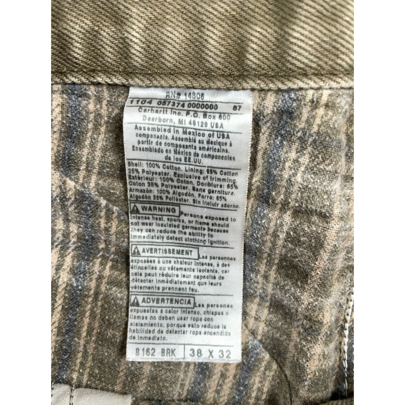 Carhartt VINTAGE Carhartt Jeans Men 36 x 29 Regular Brown Denim 5-Pocket Lined 90s Grunge Size US 36 / EU 52 - 3 Thumbnail