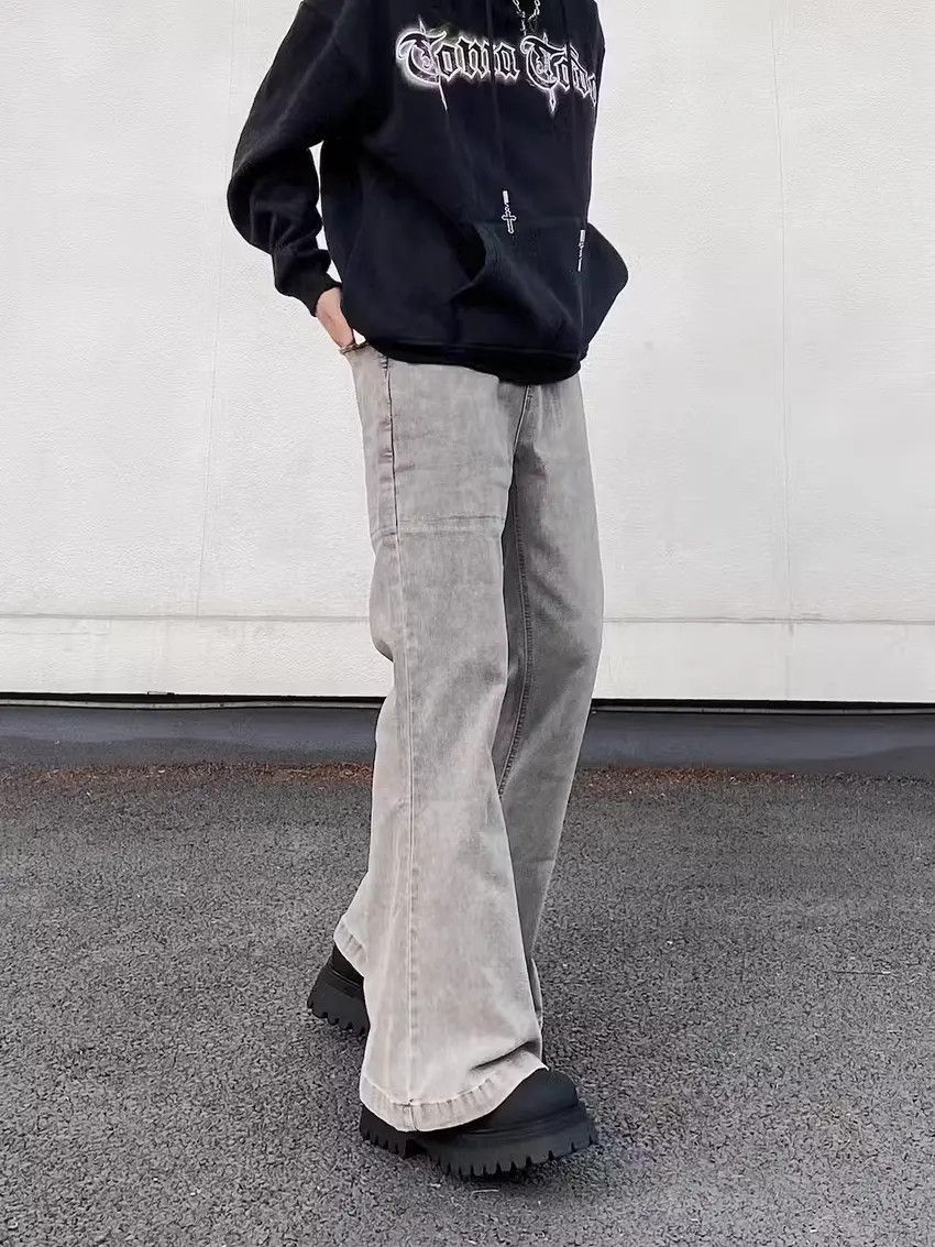 Designer × Japanese Brand Gray washed flared jeans Size US 32 / EU 48 - 4 Thumbnail