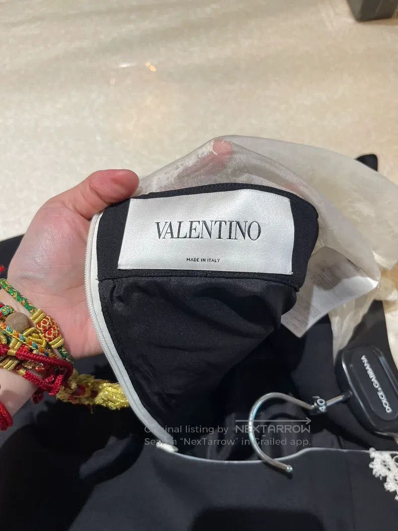 Valentino Valentino Classic black pendulum color-blocked lace dress Size M / US 6-8 / IT 42-44 - 7 Thumbnail