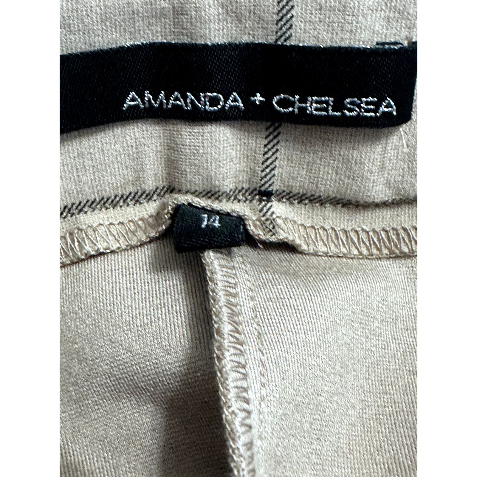 Other Amanda + Chelsea Pants Windowpane Ankle-Length Brown 14 NWOT Size 36" / US 14 / IT 50 - 8 Thumbnail