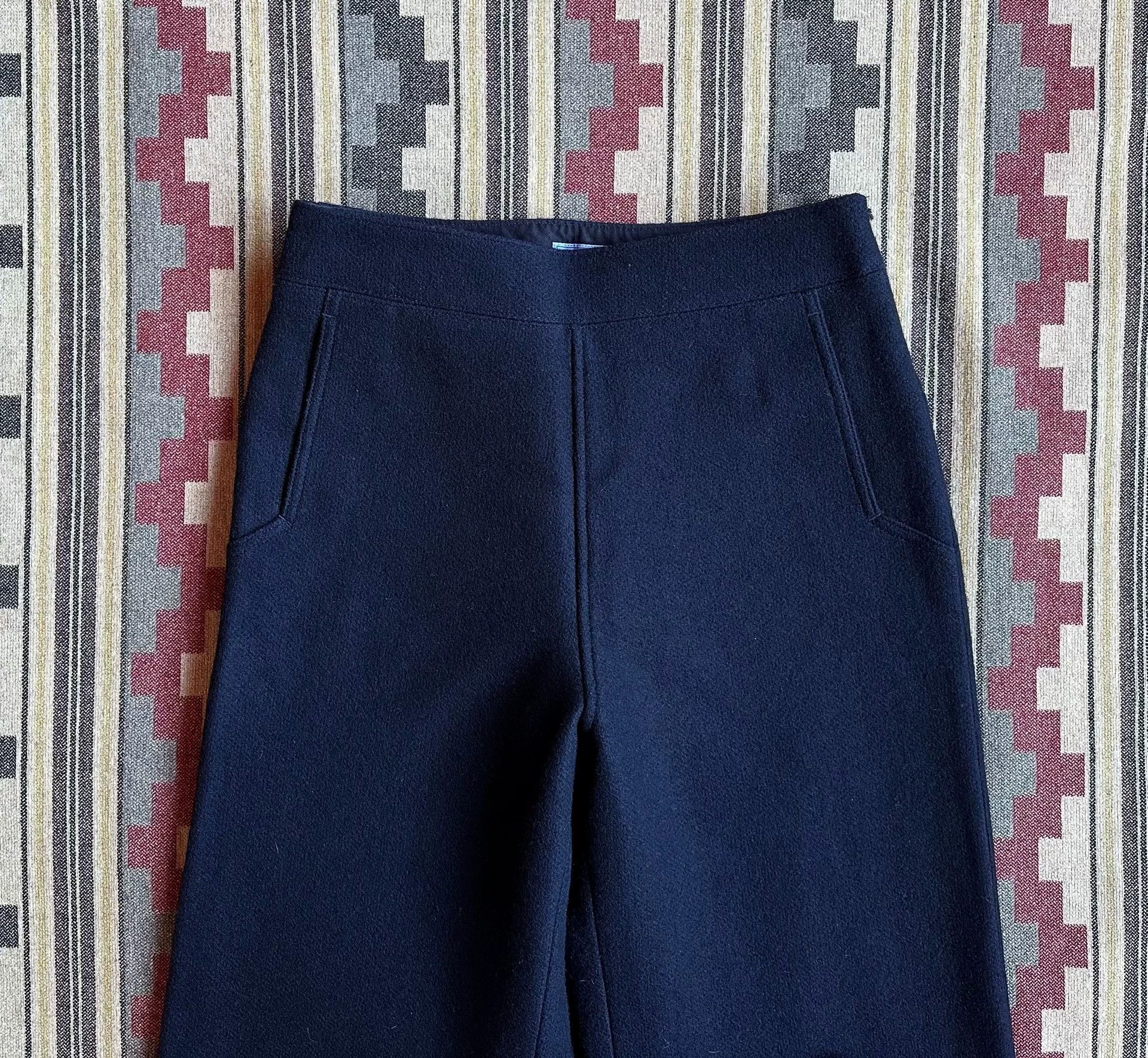 Other bbj INDIGO high-waisted wide-leg cropped wool pants Size US 32 / EU 48 - 3 Thumbnail