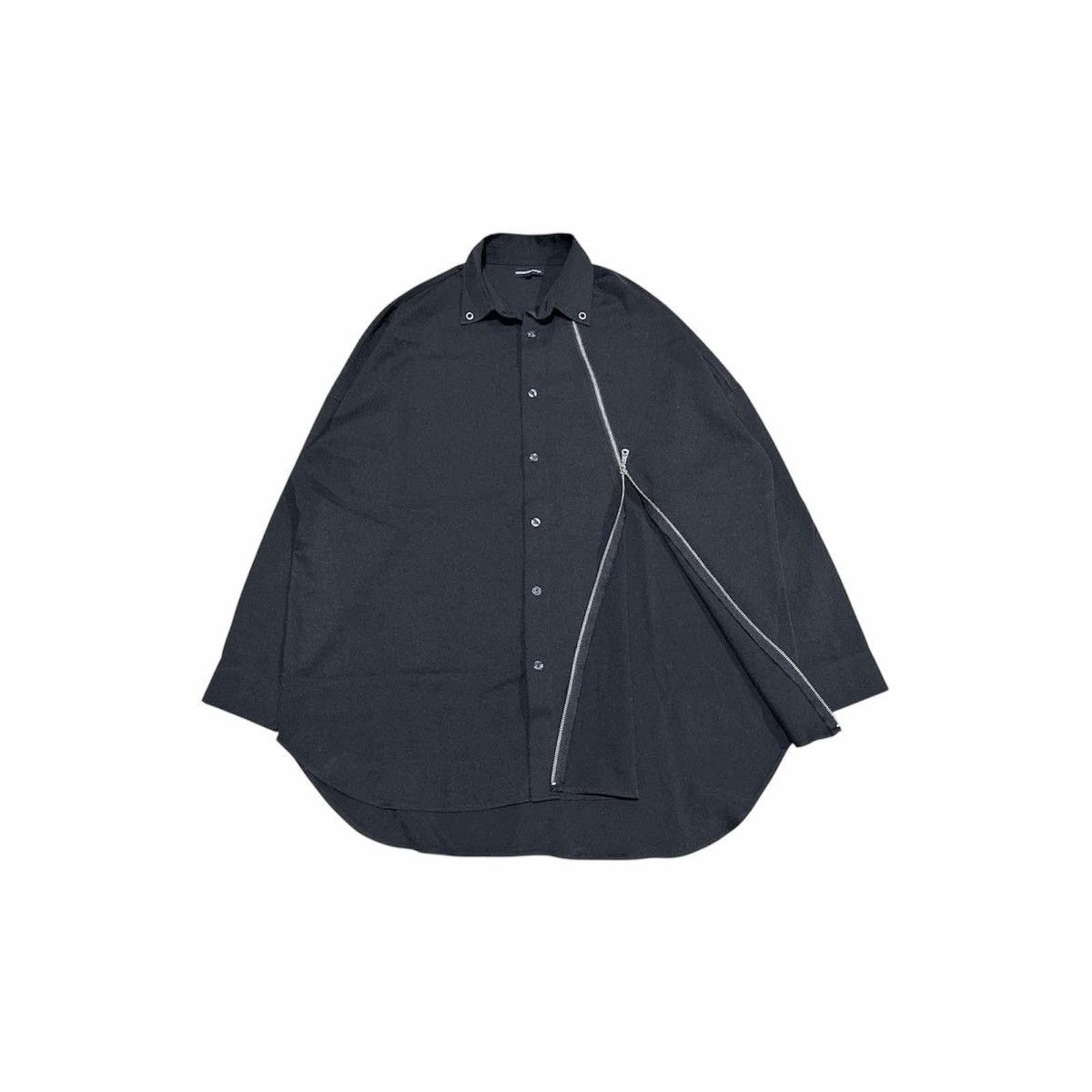 semanticdesign 🔥Rare Semantic Design Diagonal Zipper Shirt Black Goth Punk Size US L / EU 52-54 / 3 - 1 Thumbnail