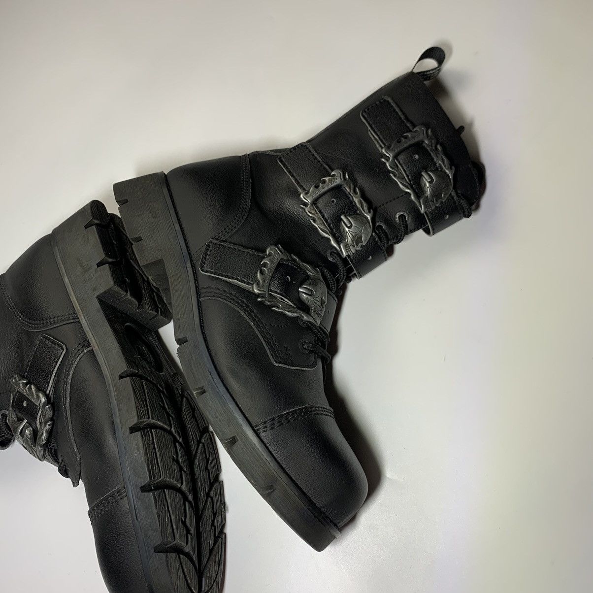 New Rock New Rock Reactor Punk Leather Skull Boots Size US 9 / EU 42 - 9 Thumbnail