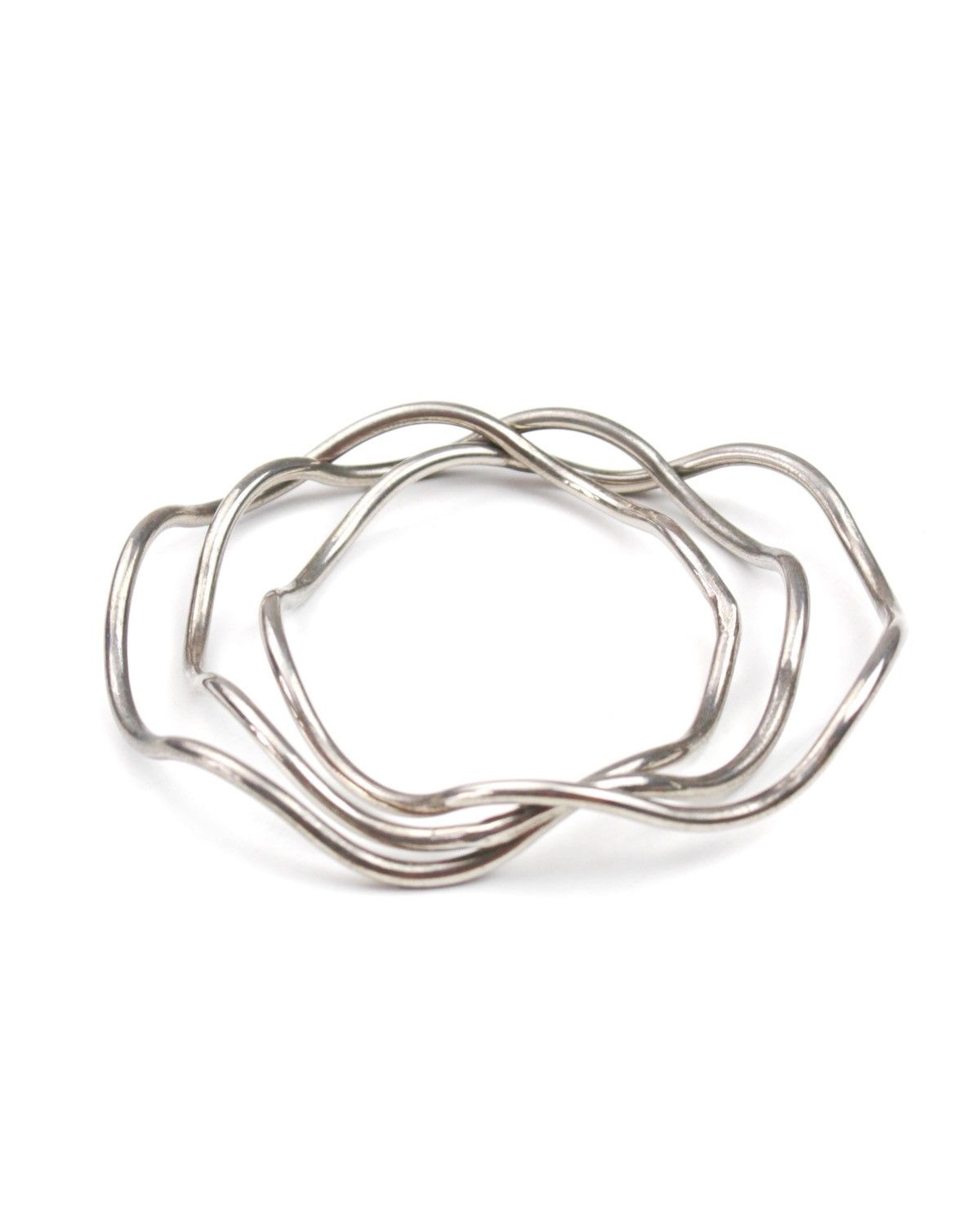 Hysteric Glamour 2000S JAPANESE MADE WAVY TRIPLE BANGLE SCULPTURAL BRACELET Size ONE SIZE - 1 Thumbnail