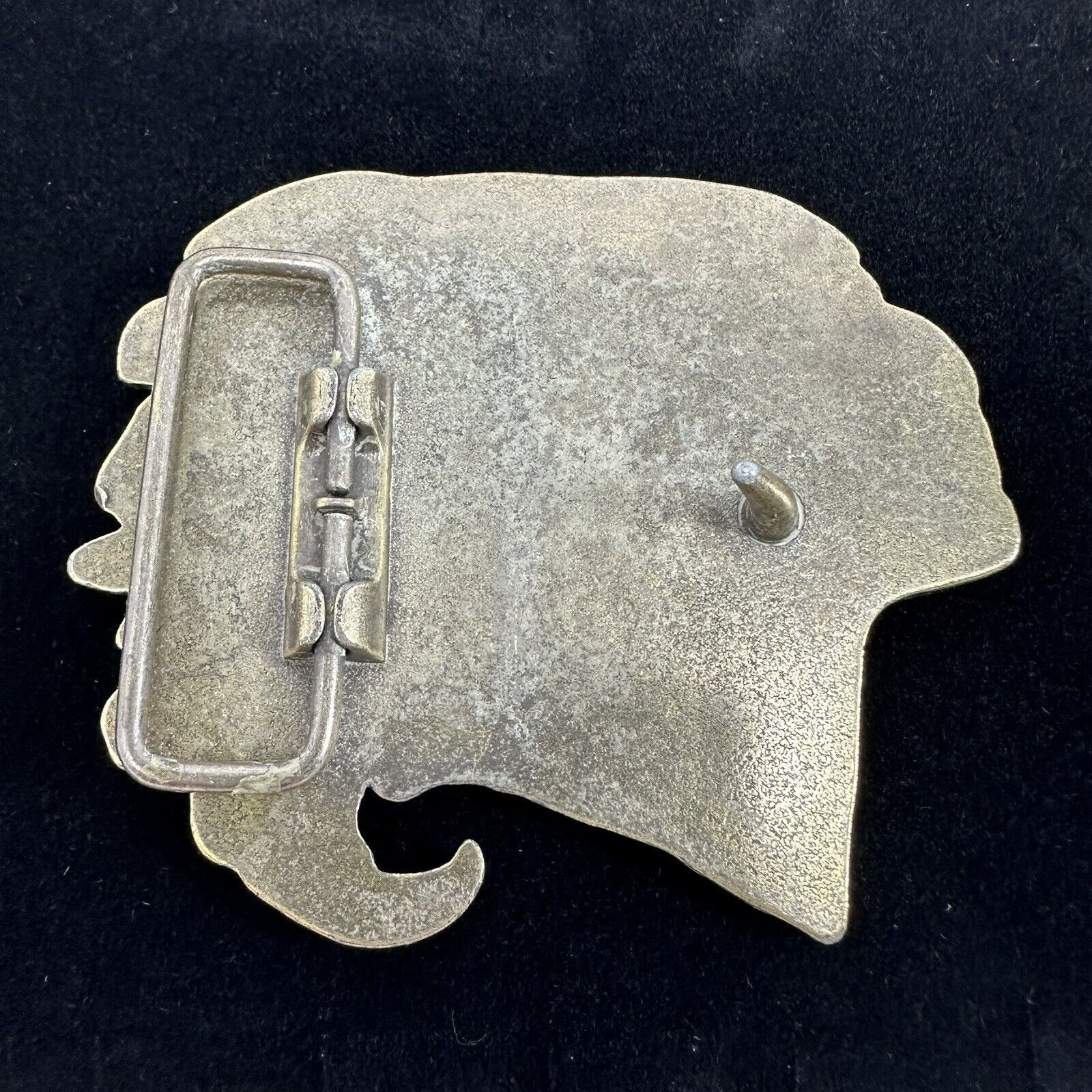 Other Chief Headdress VTG 70's Brass Belt Buckle by R J Roberts Size ONE SIZE - 8 Thumbnail