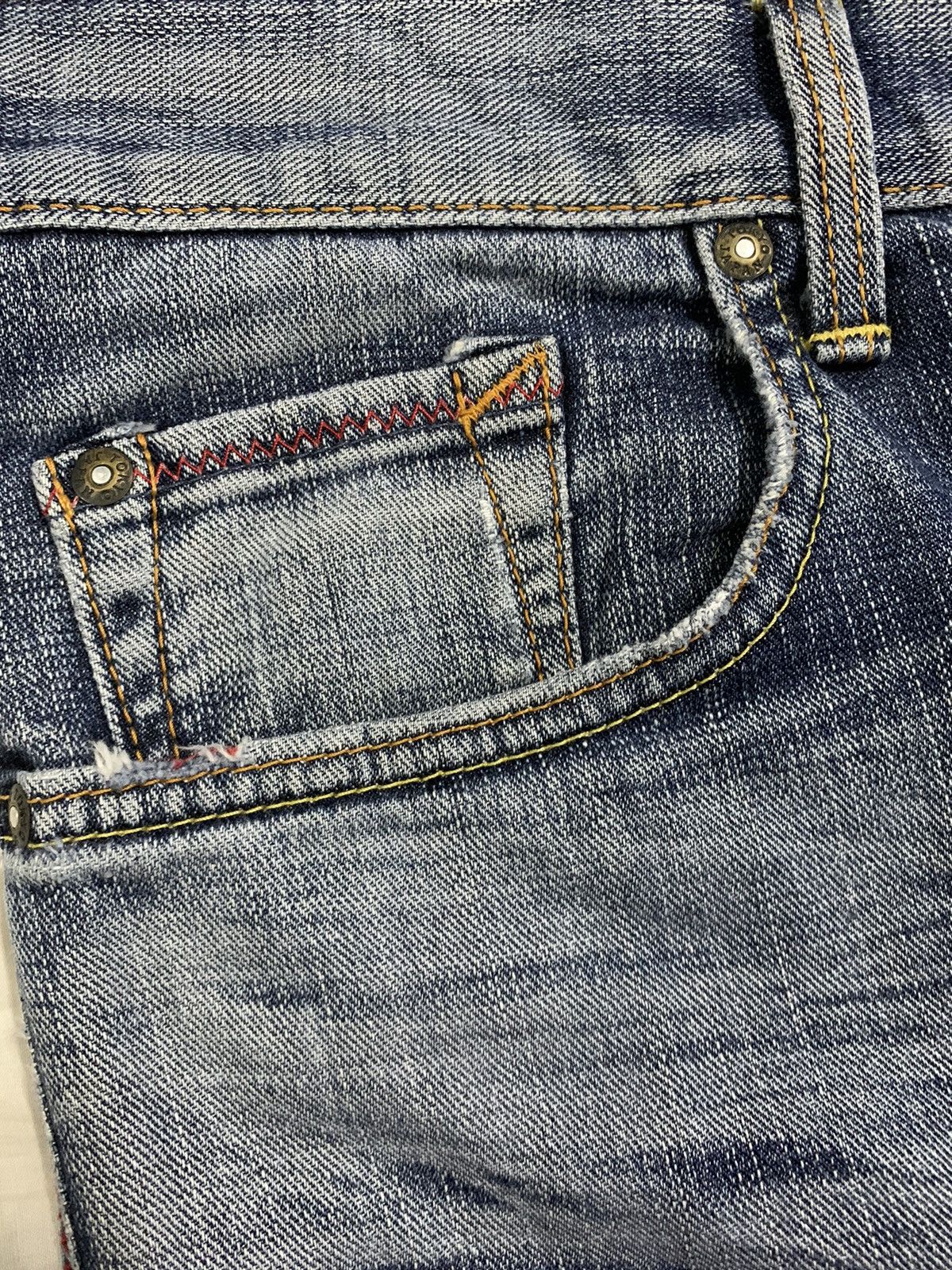 Edwin Vintage Edwin Blue Trip Relaxed Fit Distressed Grunge Jeans Size US 34 / EU 50 - 5 Thumbnail