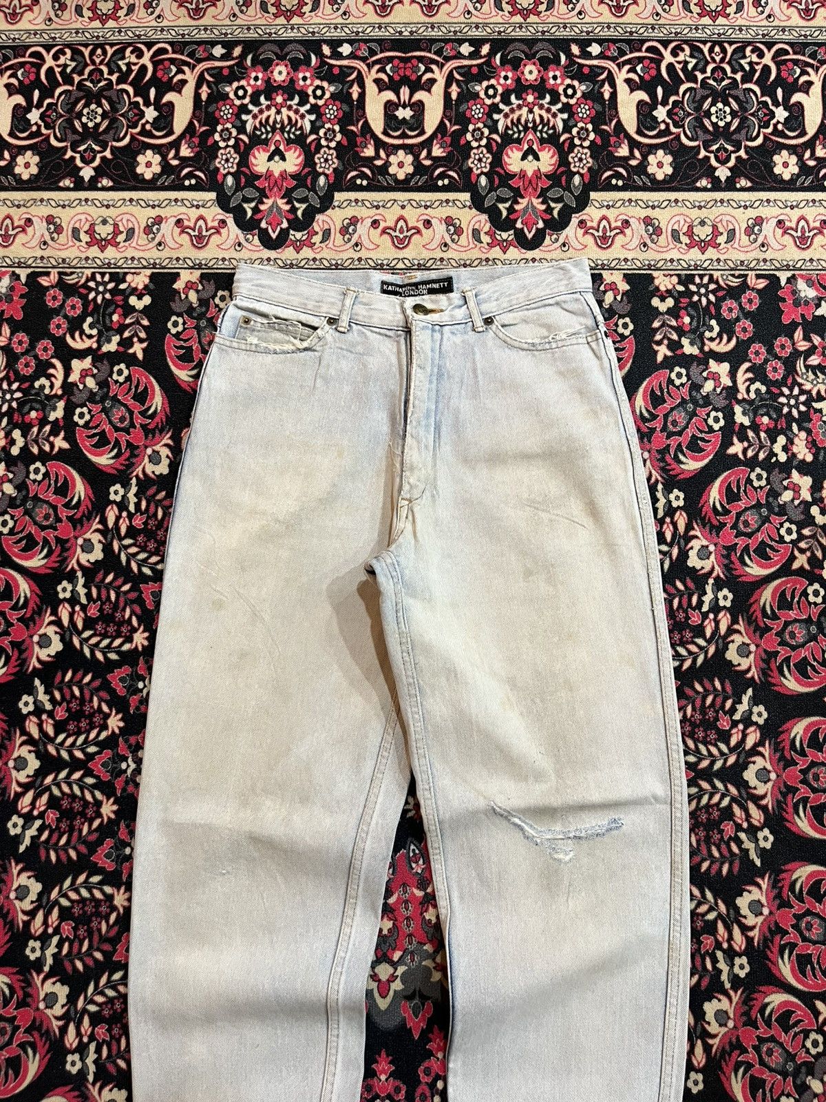 Katharine Hamnett London Katharine Hamnett London High Rise Light Blue Barrel Jeans Size 28" / US 6 / IT 42 - 3 Thumbnail