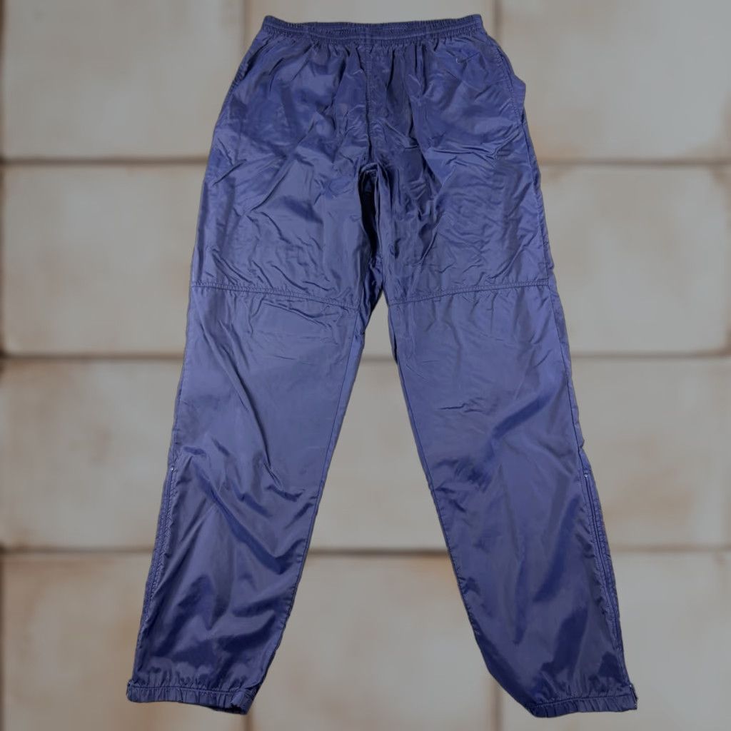 Nike VINTAGE Nike Windbreaker Pants Men’s XL Blue Nylon Jogger 90s Swoosh Elastic Waist Trainers Running Gym & Training Men Size US 36 / EU 52 - 1 Thumbnail