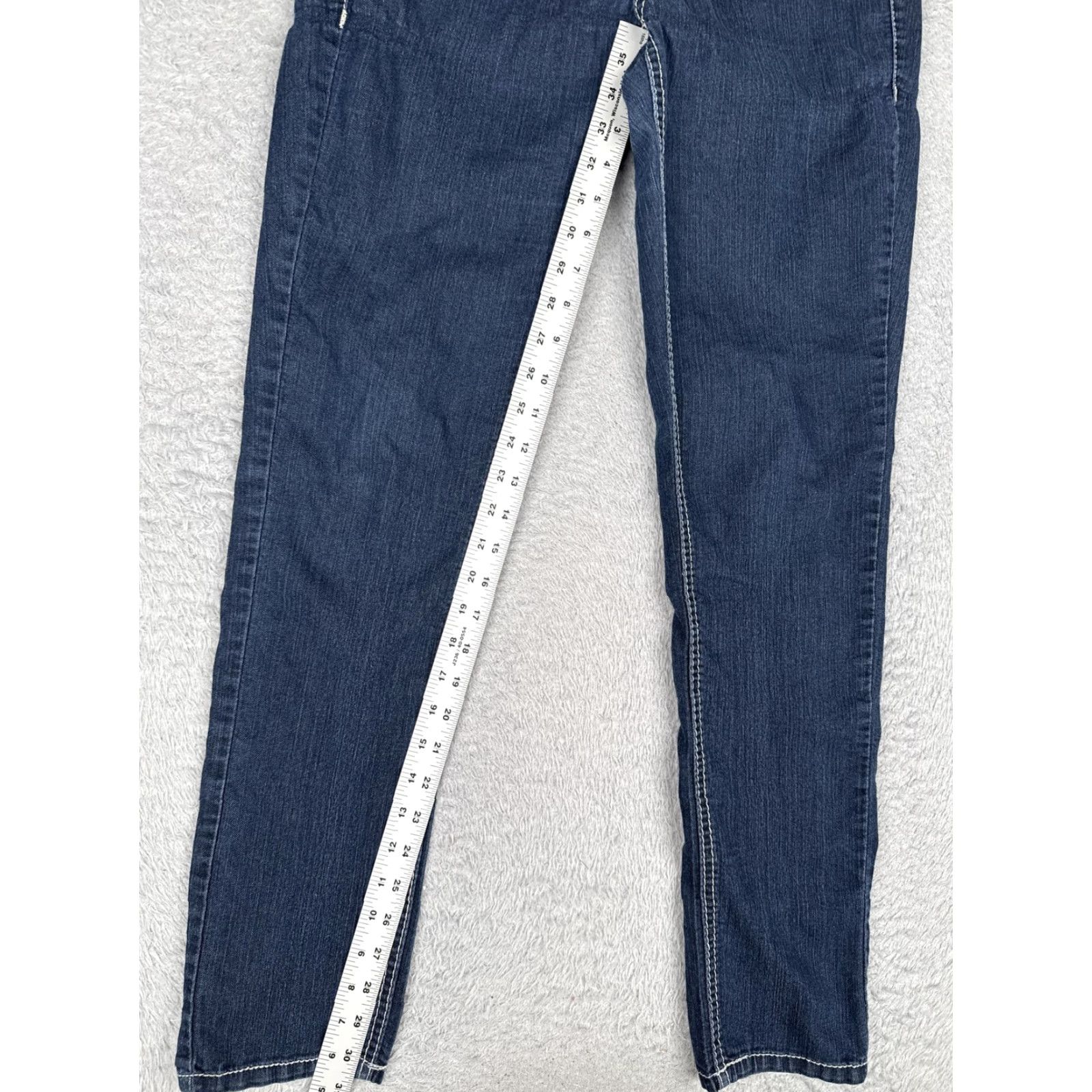 Vintage 2 BWU Womens Skinny Jeans Blue Dark Wash Mid Rise Slim 32x30 5-Pocket Denim Stretch Size 32" / US 10 / IT 46 - 6 Thumbnail