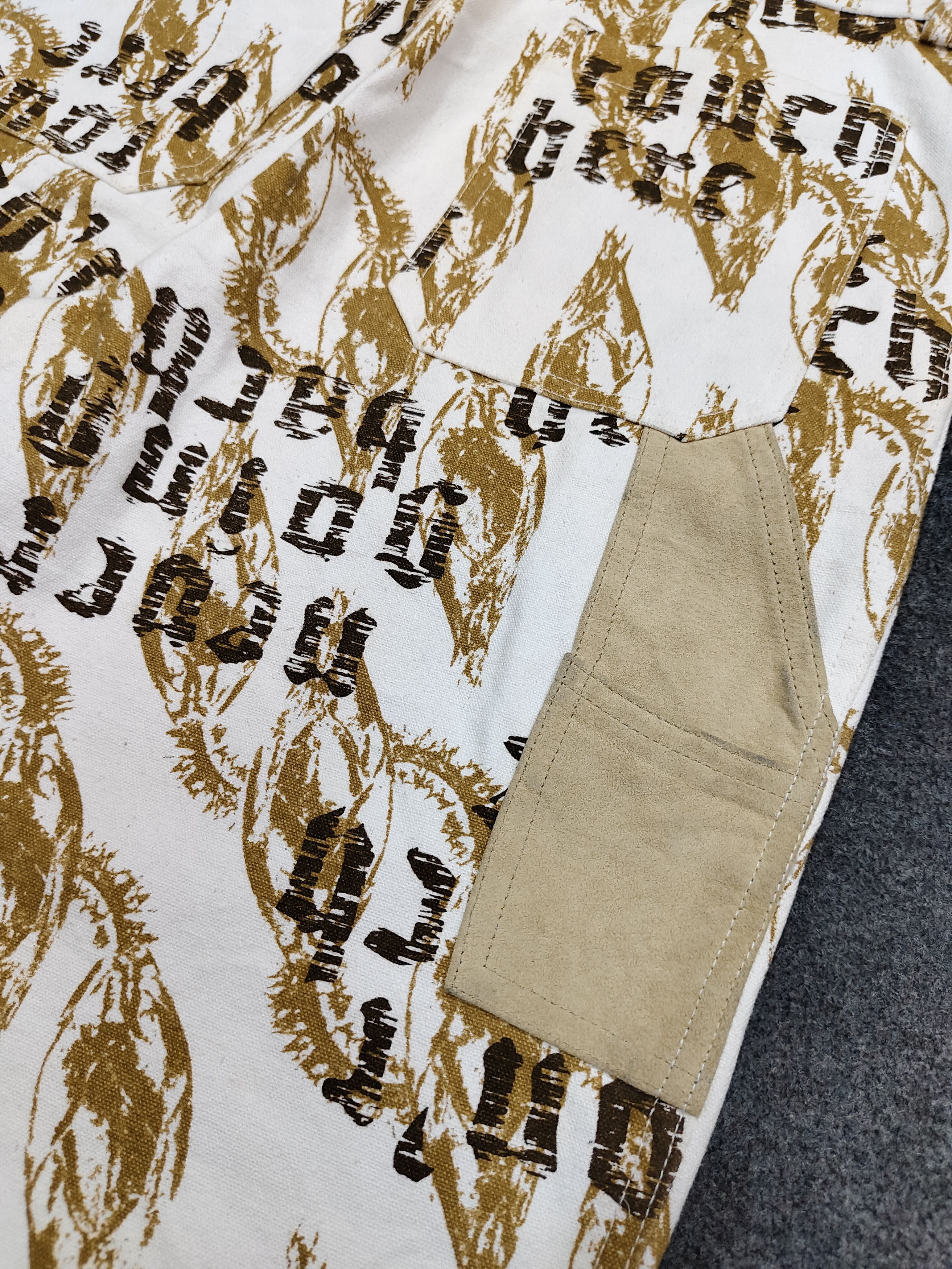 Japanese Brand 00s Algonquins🇯🇵 "don't touch here" Graphic Pants Size 28" / US 6 / IT 42 - 2 Thumbnail