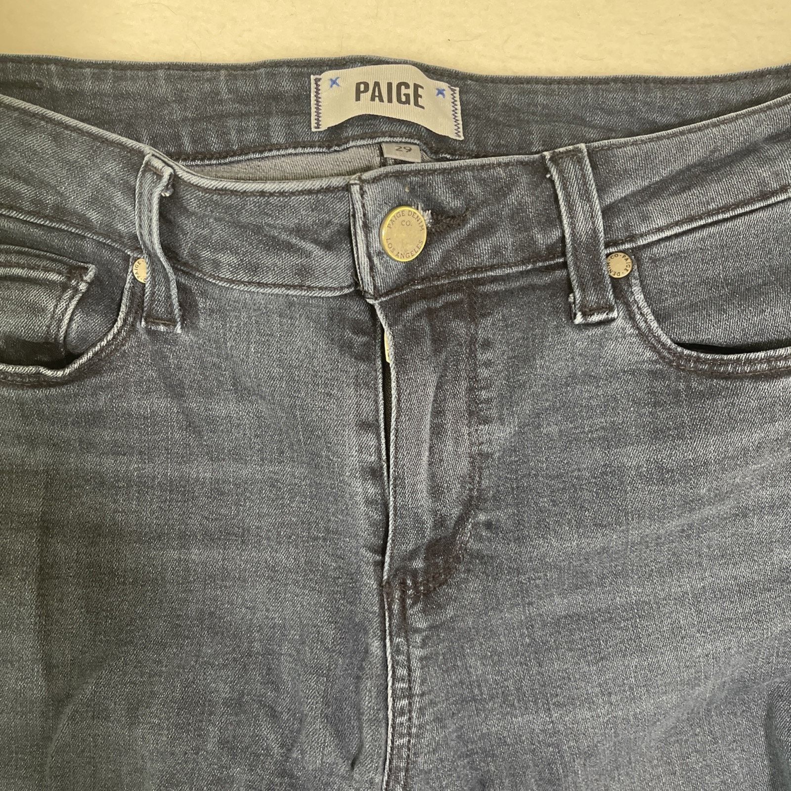 Paige Paige Jeans Women's Size 29 Blue Skyline Skinny 32" Inseam Size 29" - 2 Thumbnail
