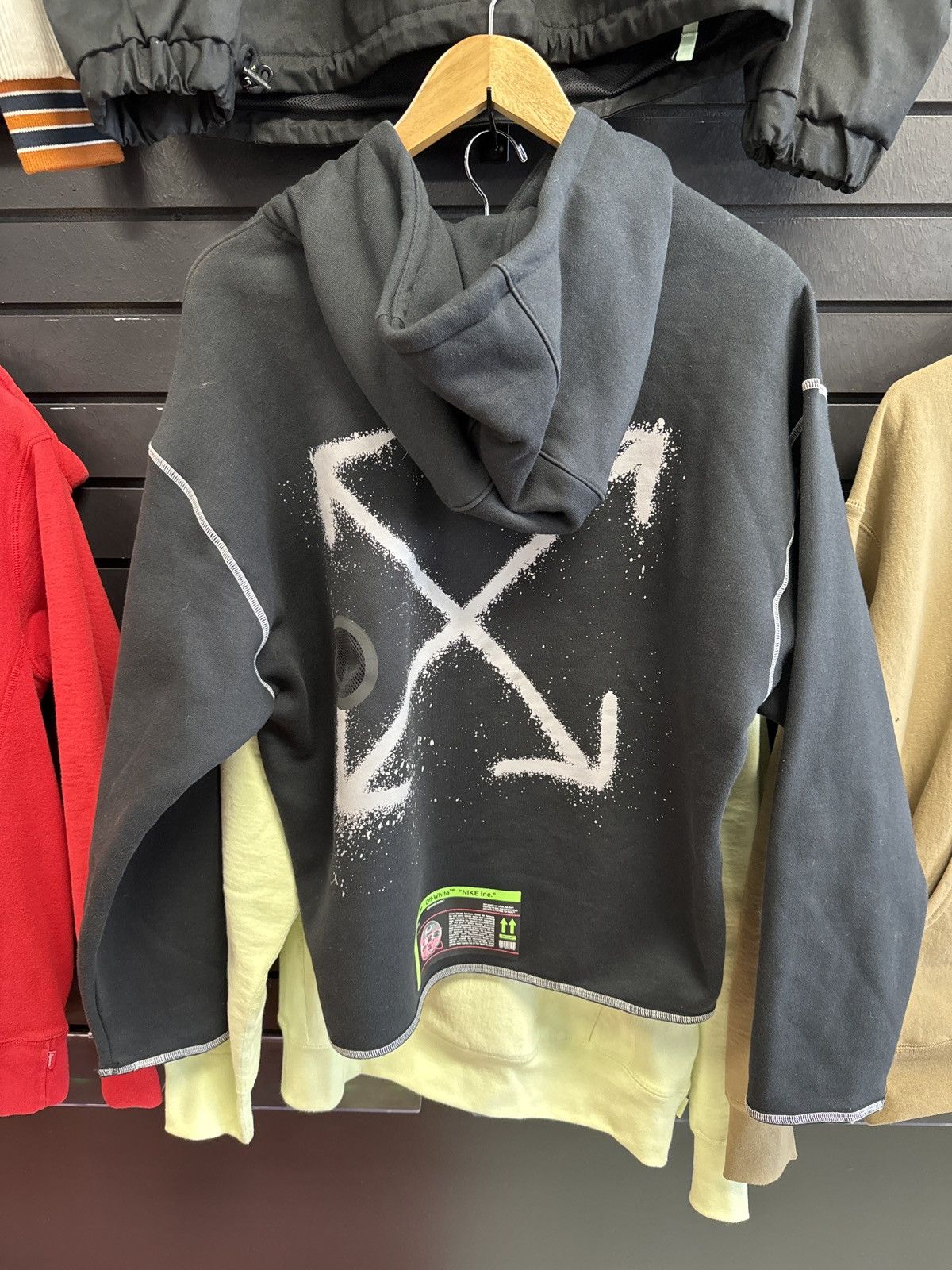 image of Off-White Nike Pro Hoodie in Black, Men's (Size Medium)