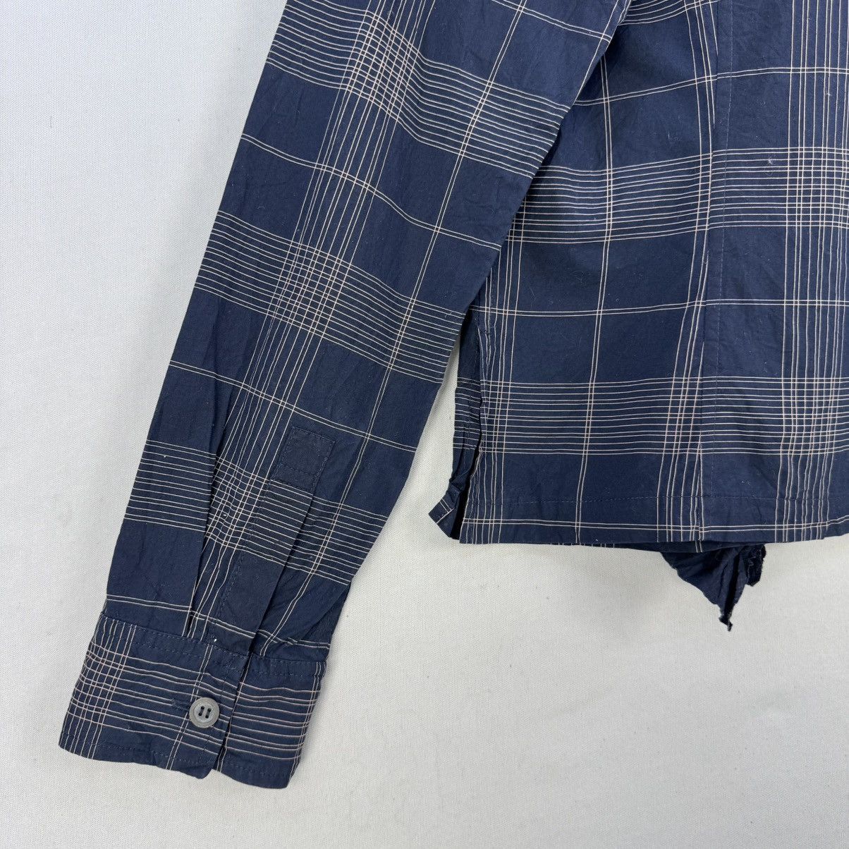 Issey Miyake Vintage Issey Miyake Ruffle Collar Check Blouse Jacket Size S / US 4 / IT 40 - 6 Thumbnail