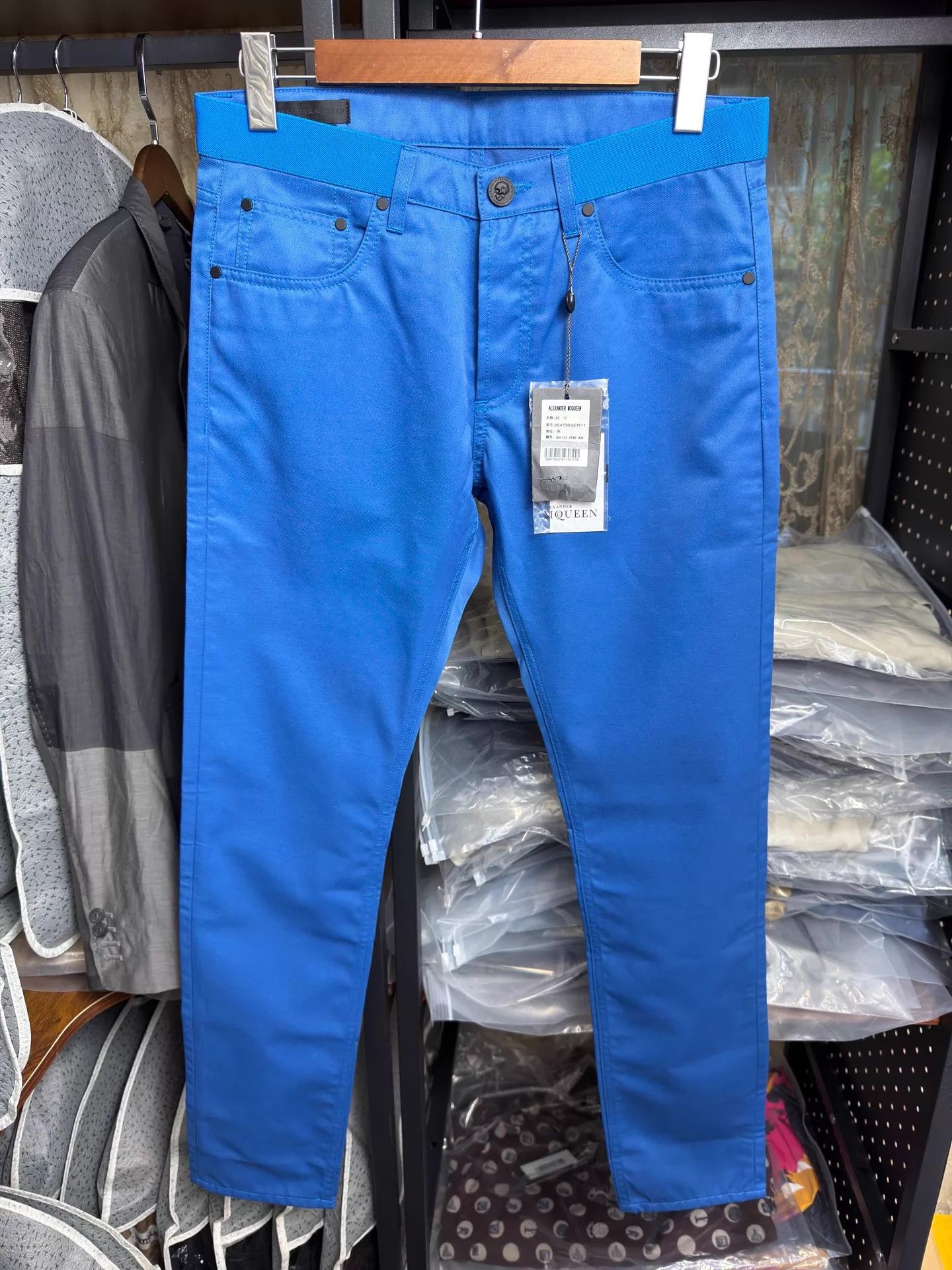 Alexander McQueen Alexander McQueen Cobalt Blue Slim Jeans 48 Size US 32 / EU 48 - 1 Thumbnail