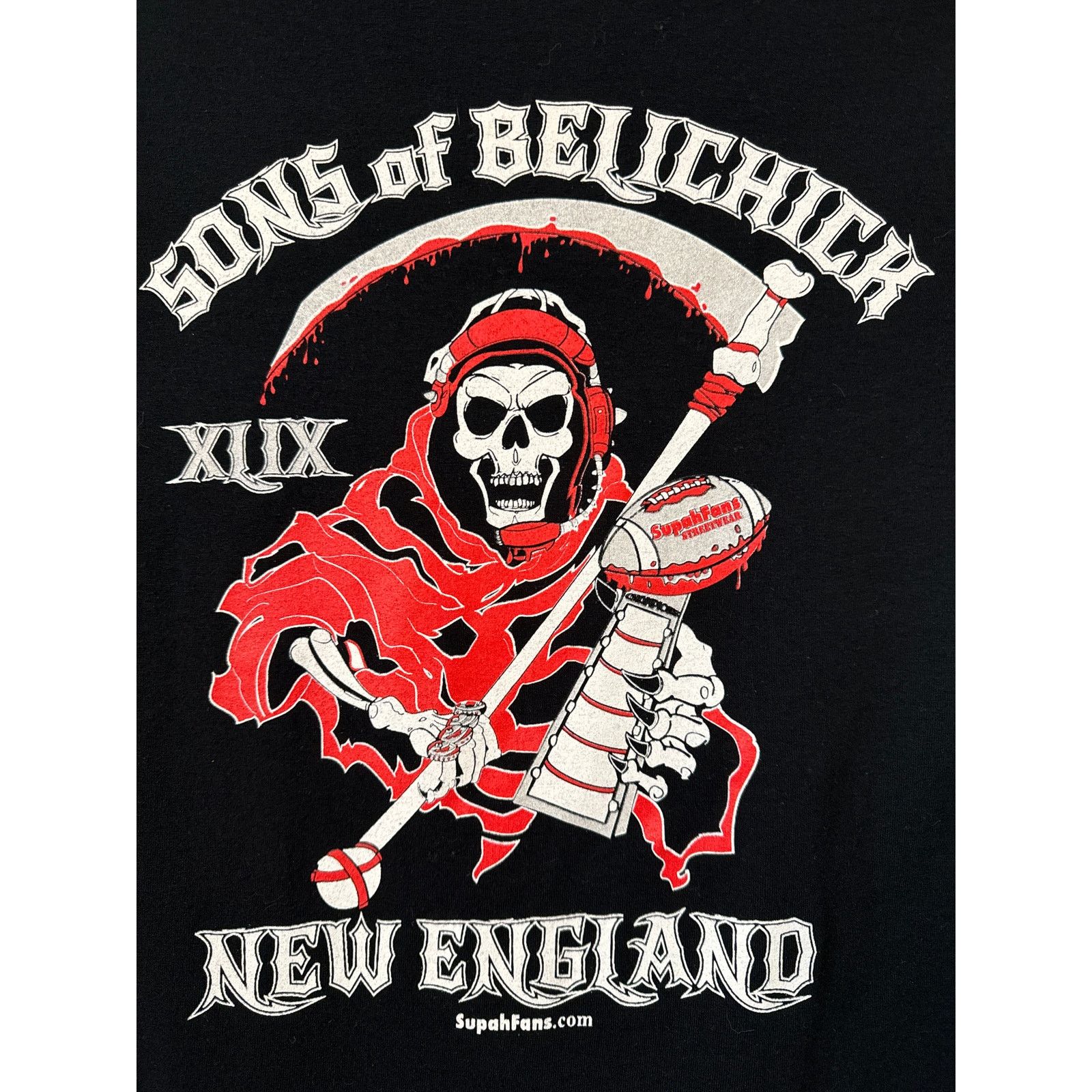 Gildan Sons of Belichick Support New England XL Black, SS T-shirt Size US XL / EU 56 / 4 - 4 Thumbnail