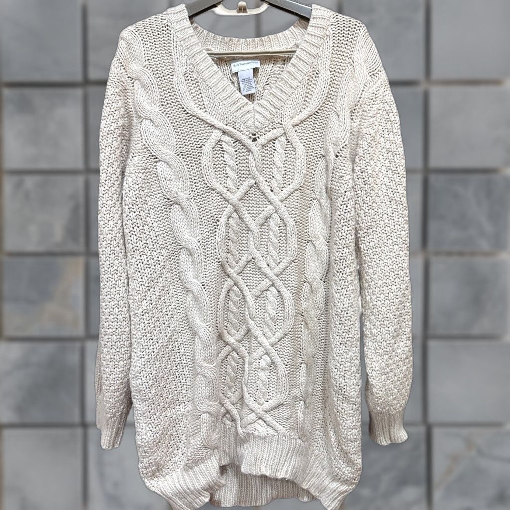 Soft Surroundings Soft Surroundings Sweater Womens M Cream Silk Nylon Angora Pilling Pullover Casual Winter Womens Size M / US 6-8 / IT 42-44 - 1 Thumbnail