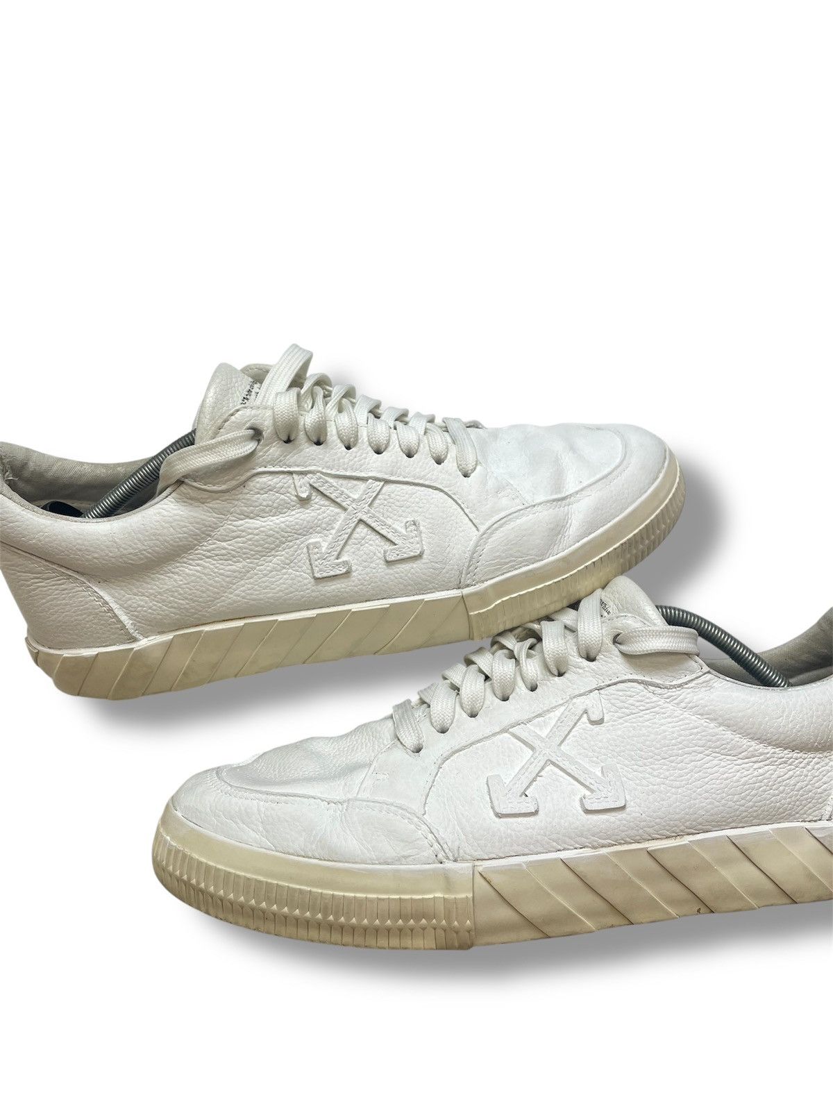 Off-White Off White Vulcanized White Leather Sneaker Size US 10 / EU 43 - 2 Thumbnail