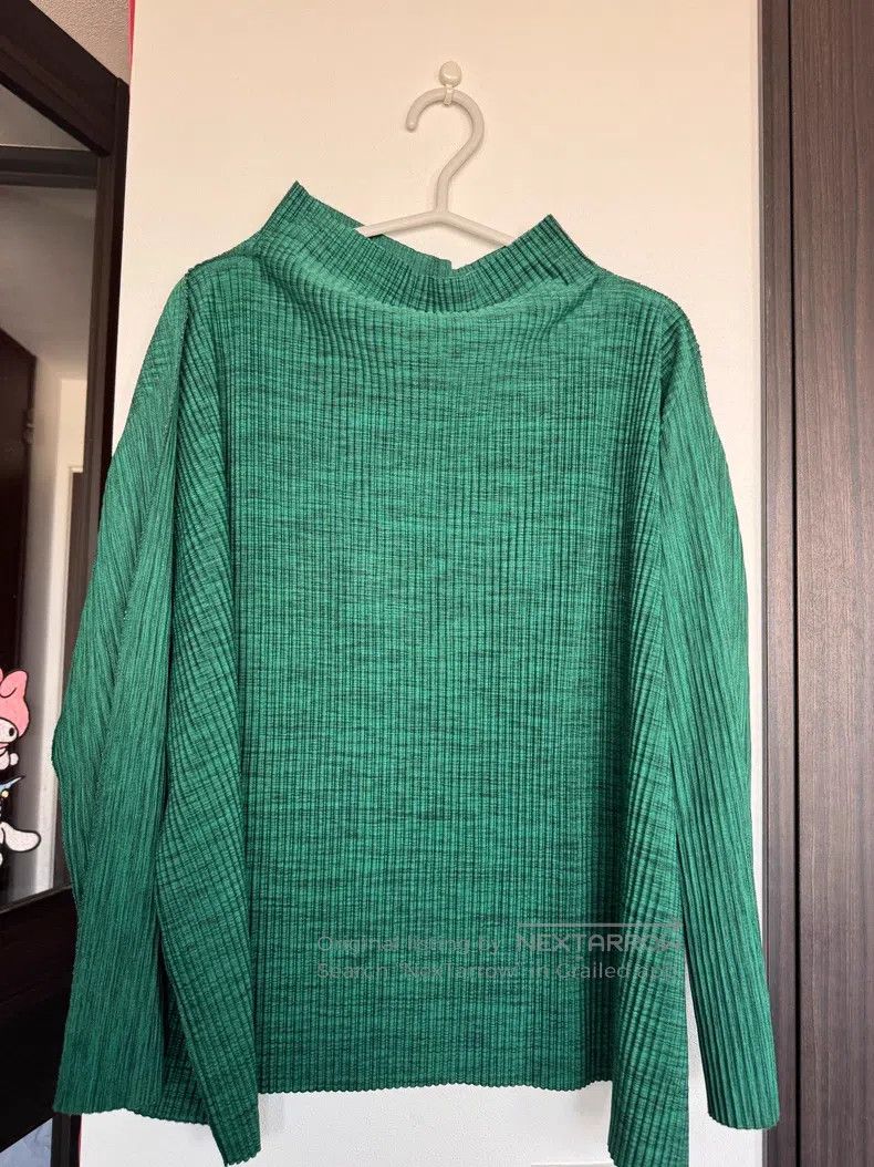 Issey Miyake Issey Miyake size:one size Green Long Sleeve Top Size XXS / US 00 / IT 34 - 1 Thumbnail