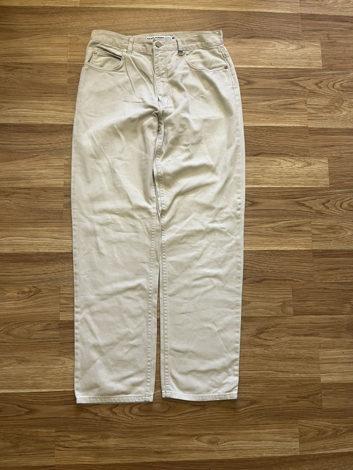 Vintage × Yves Saint Laurent Jeans YSL Yves Saint Laurent Baggy Oldmoney Size 34" / US 12 / IT 48 - 2 Thumbnail