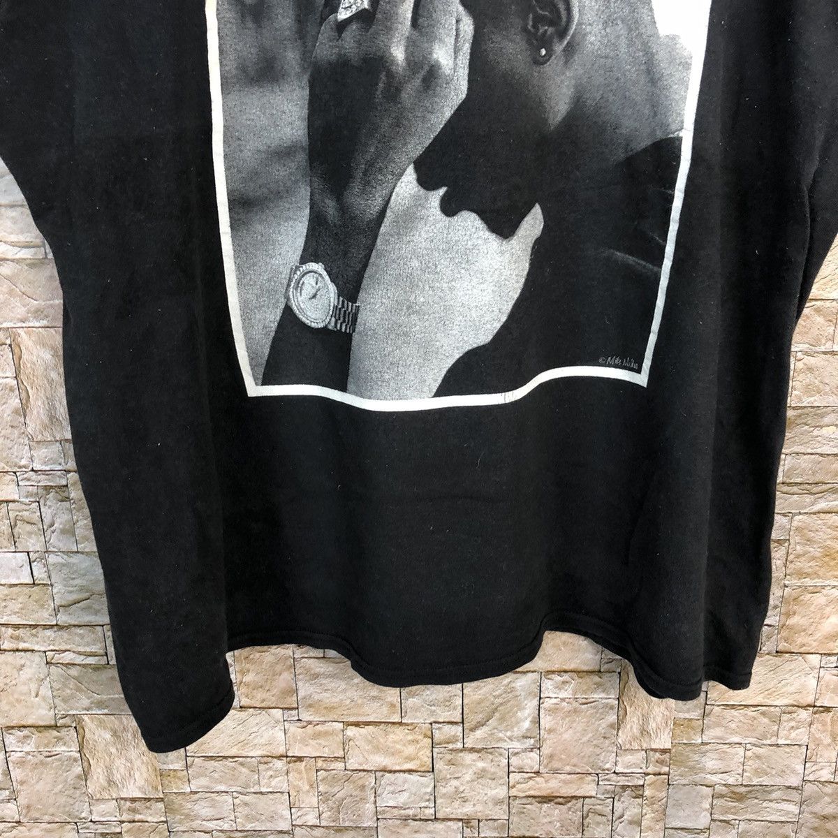 Band Tees 2 Pac Shakur American rapper legend Black T-Shirt #A283 Size US XL / EU 56 / 4 - 6 Thumbnail