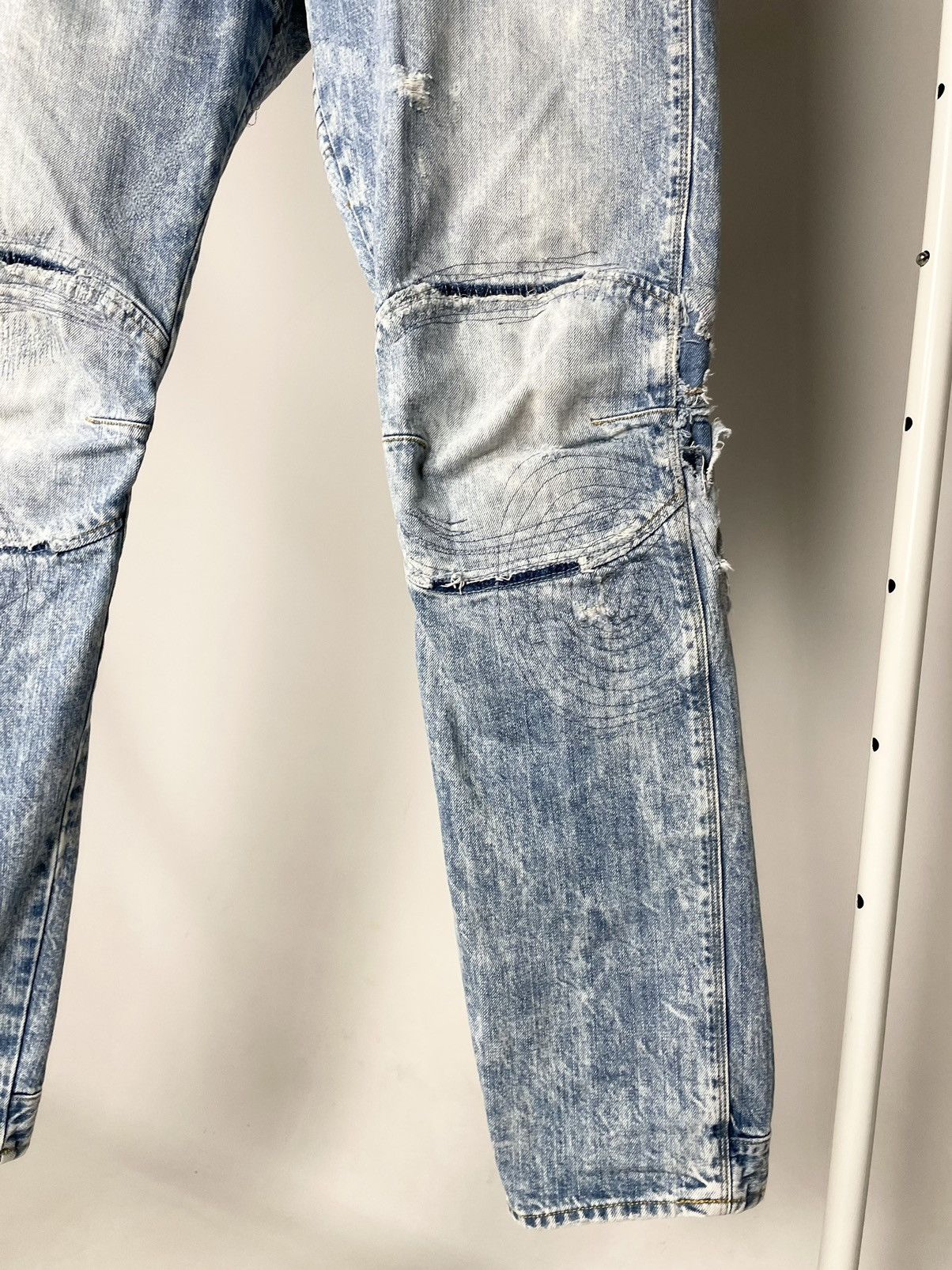 G-Star G-Star RAW 5620 3D Tapered Distressed Skinny Denim Jeans Size US 34 / EU 50 - 4 Thumbnail