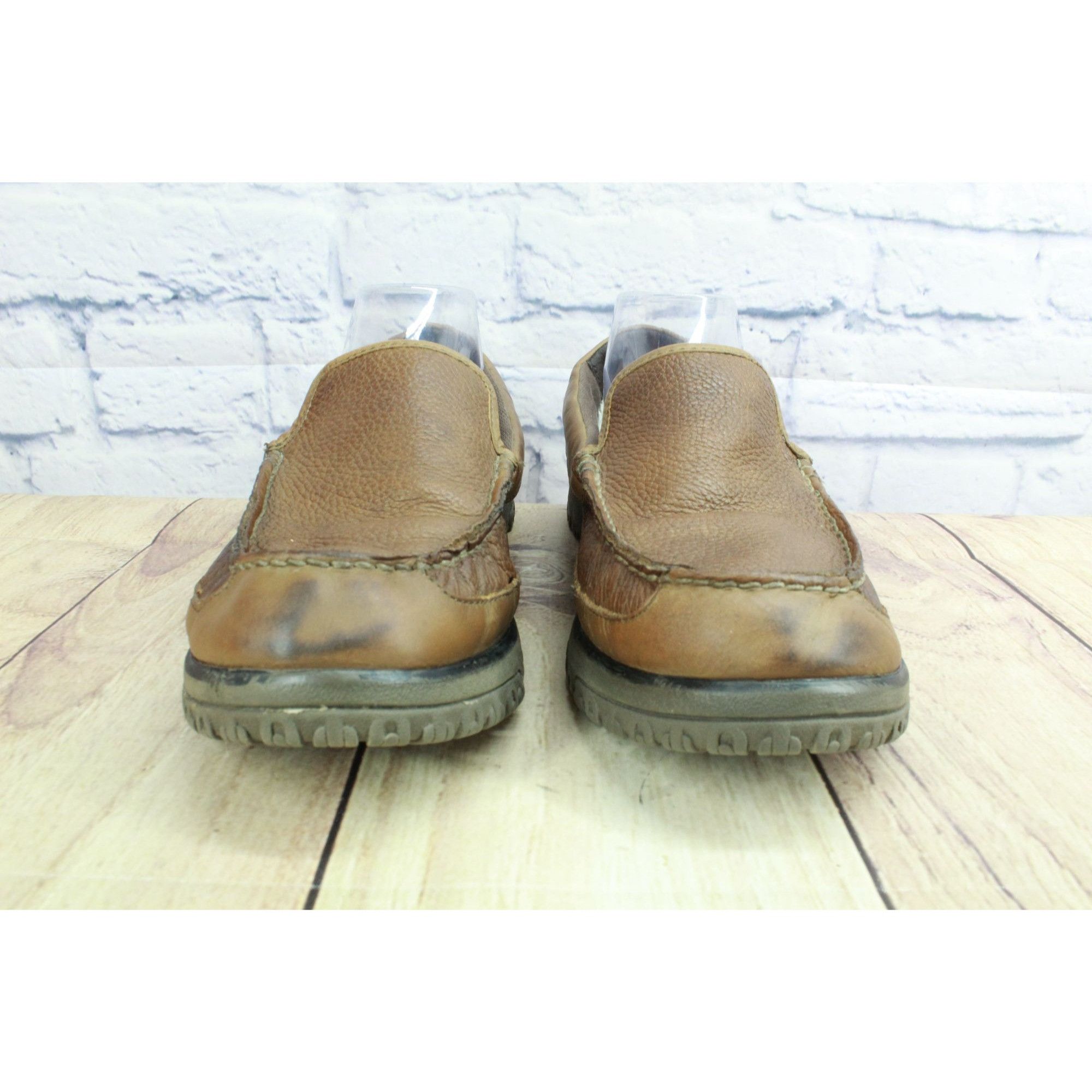 L.L. Bean LL Bean All Week Men's Brown Leather Shearling Moccasins Size US 9 / EU 42 - 4 Thumbnail