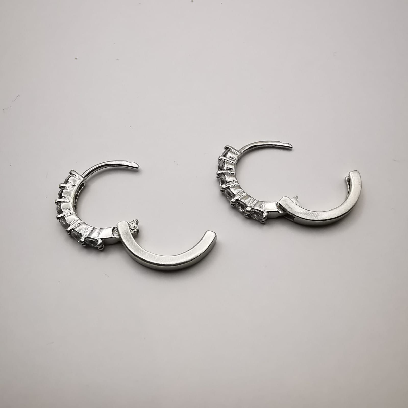 Sterling Silver × Vintage Vintage Earrings For Girl 925 Sterling Silver with Zirconia Size ONE SIZE - 3 Thumbnail