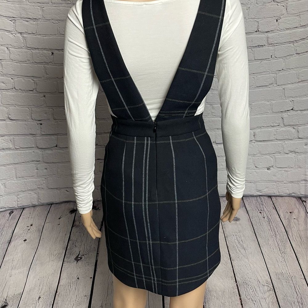 Maje NWT New $325 Maje Jola Checked Woven Pinafore Skirt Dress S Size XS / US 0-2 / IT 36-38 - 4 Thumbnail