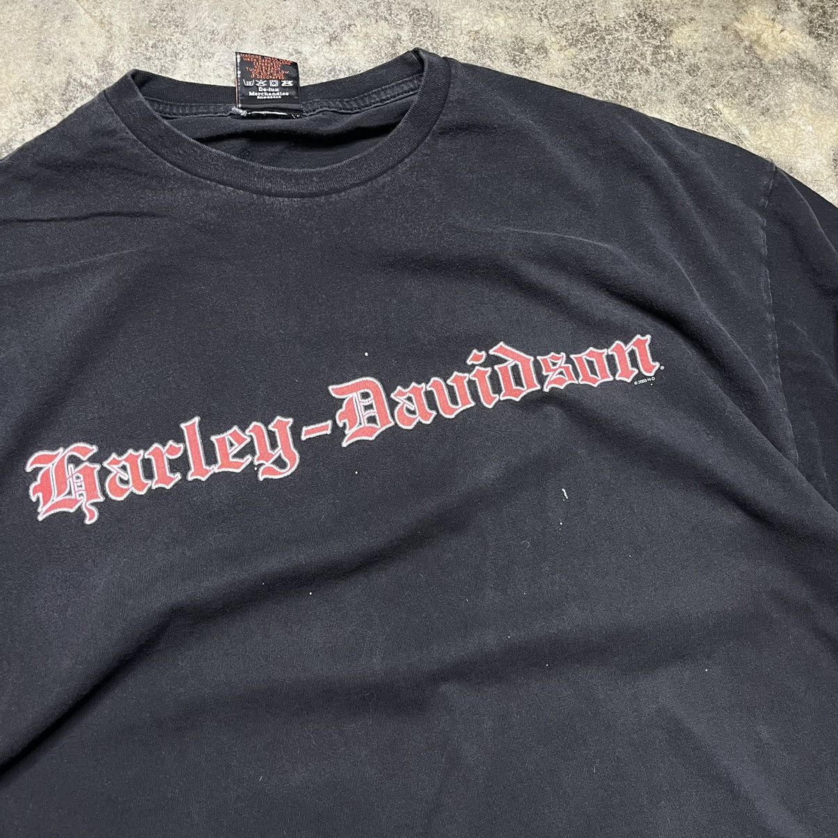 Harley Davidson × Vintage vintage harley davidson baggy fire thrashed tshirt Size US XXL / EU 58 / 5 - 4 Thumbnail