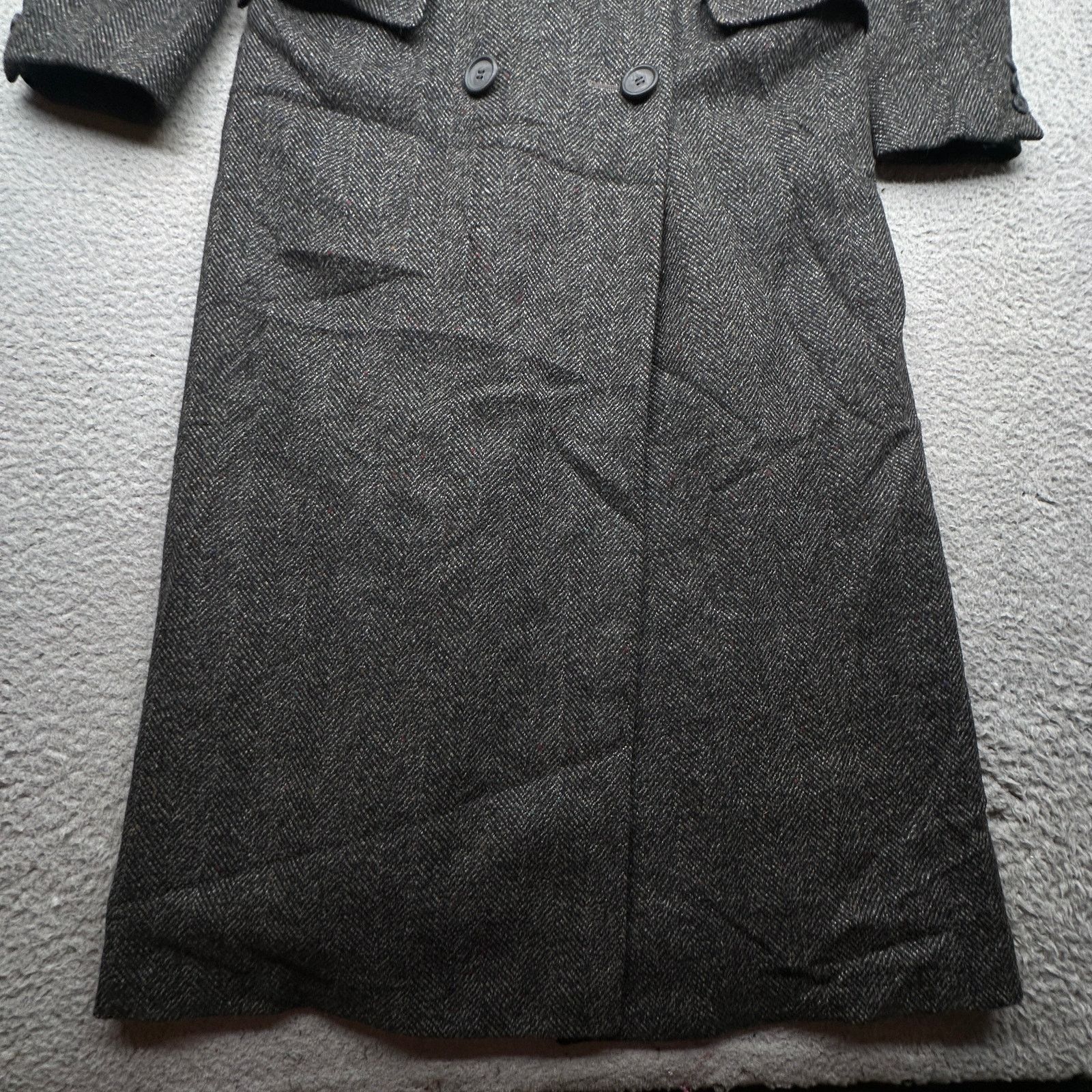 Brooks Brothers VTG Brooks Brothers Herringbone Tweed Long Coat Womens 18 Size XXL / US 16-18 / IT 52-54 - 11 Thumbnail
