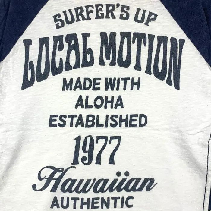 Vintage Vintage LOCAL MOTION HAWAII 77 Aloha Raglan Baggy Tee Shirt Size M / US 6-8 / IT 42-44 - 5 Thumbnail