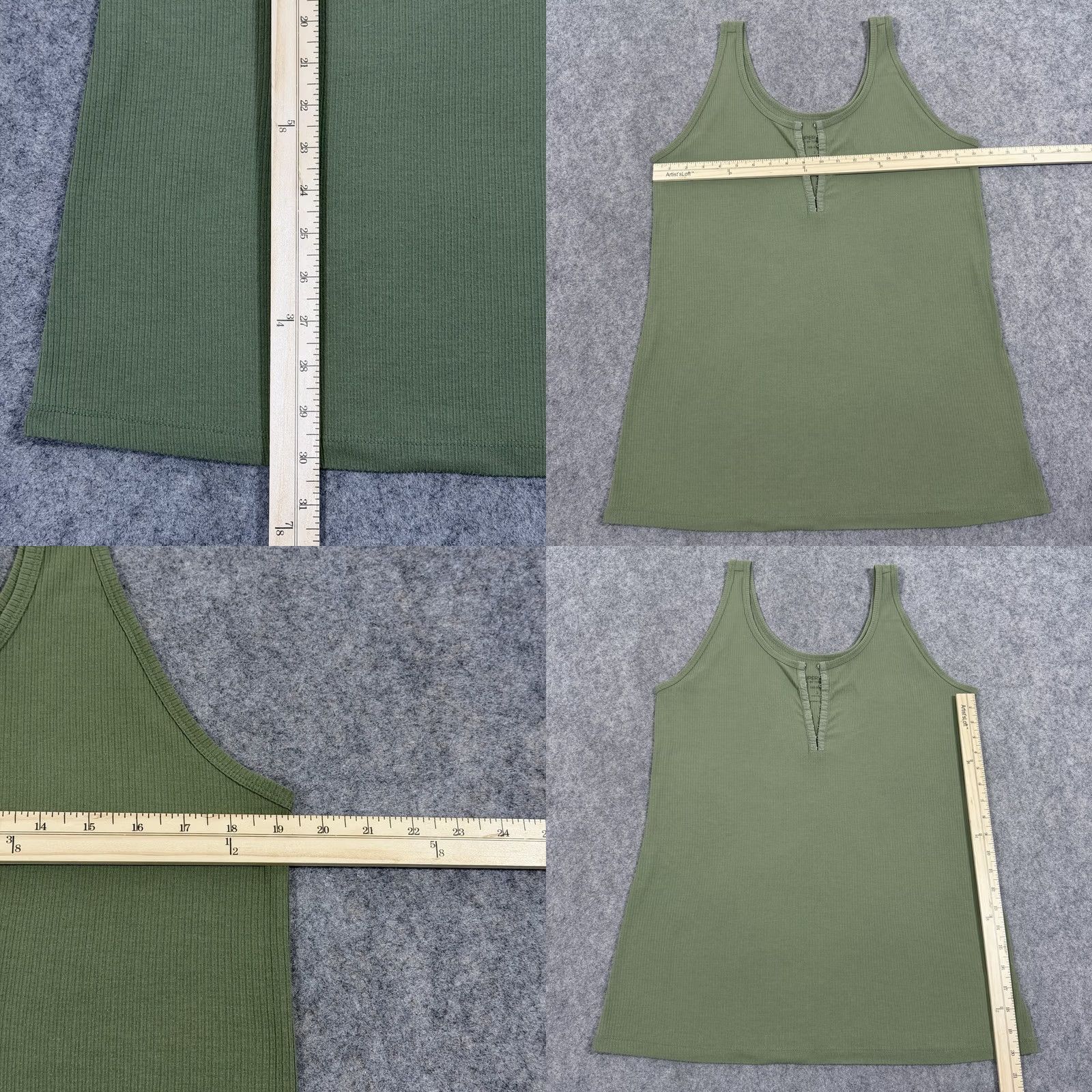 Torrid Torrid Green Tank Top Women's Size 2 Casual Pullover Rib Knit Stretch Super Soft Size XS / US 0-2 / IT 36-38 - 8 Thumbnail