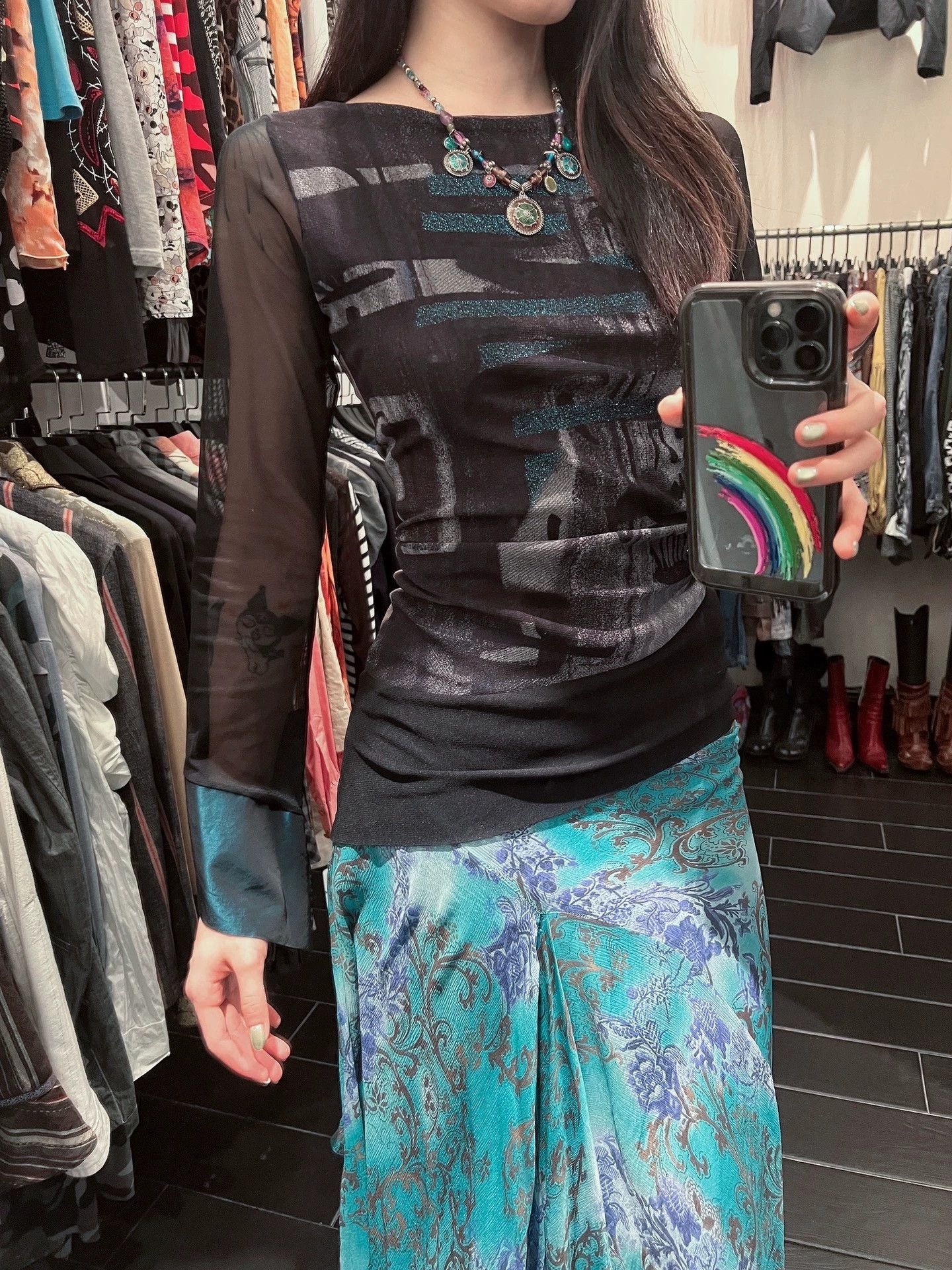 Other Save the Queen Vintage Tulle Sheer Bell-Sleeve Top Size M Size M / US 6-8 / IT 42-44 - 5 Thumbnail