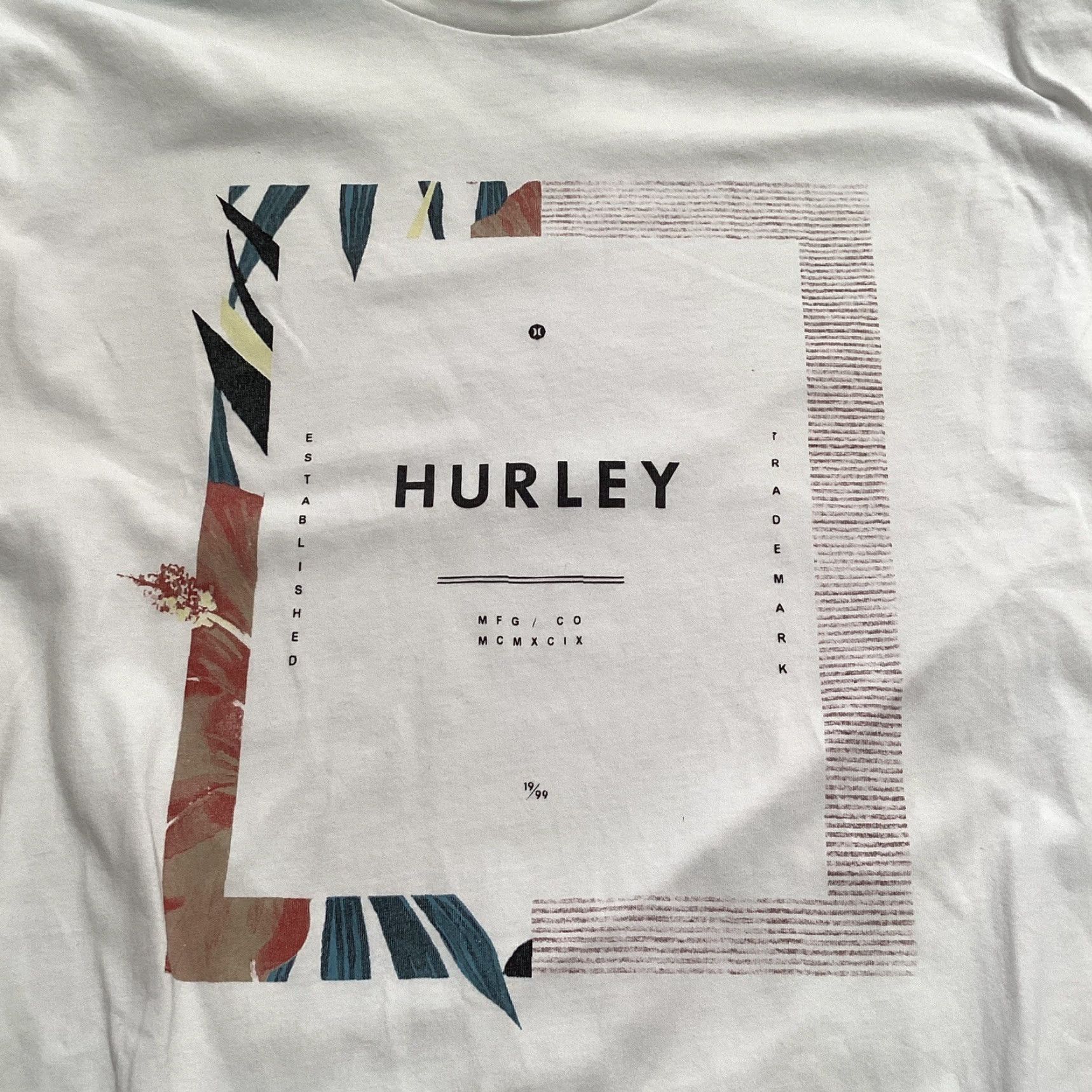 Hurley Hurley Shirt Men XL White Graphic Short Sleeve Crew Neck Surfer Skater Logo T-Shirt Size US XL / EU 56 / 4 - 4 Thumbnail