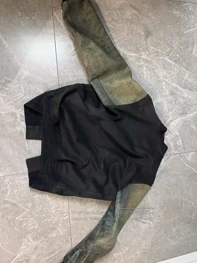 RRL Ralph Lauren RRL Ralph Lauren Blue dyed leather sleeves old baseball je Size US M / EU 48-50 / 2 - 7 Thumbnail