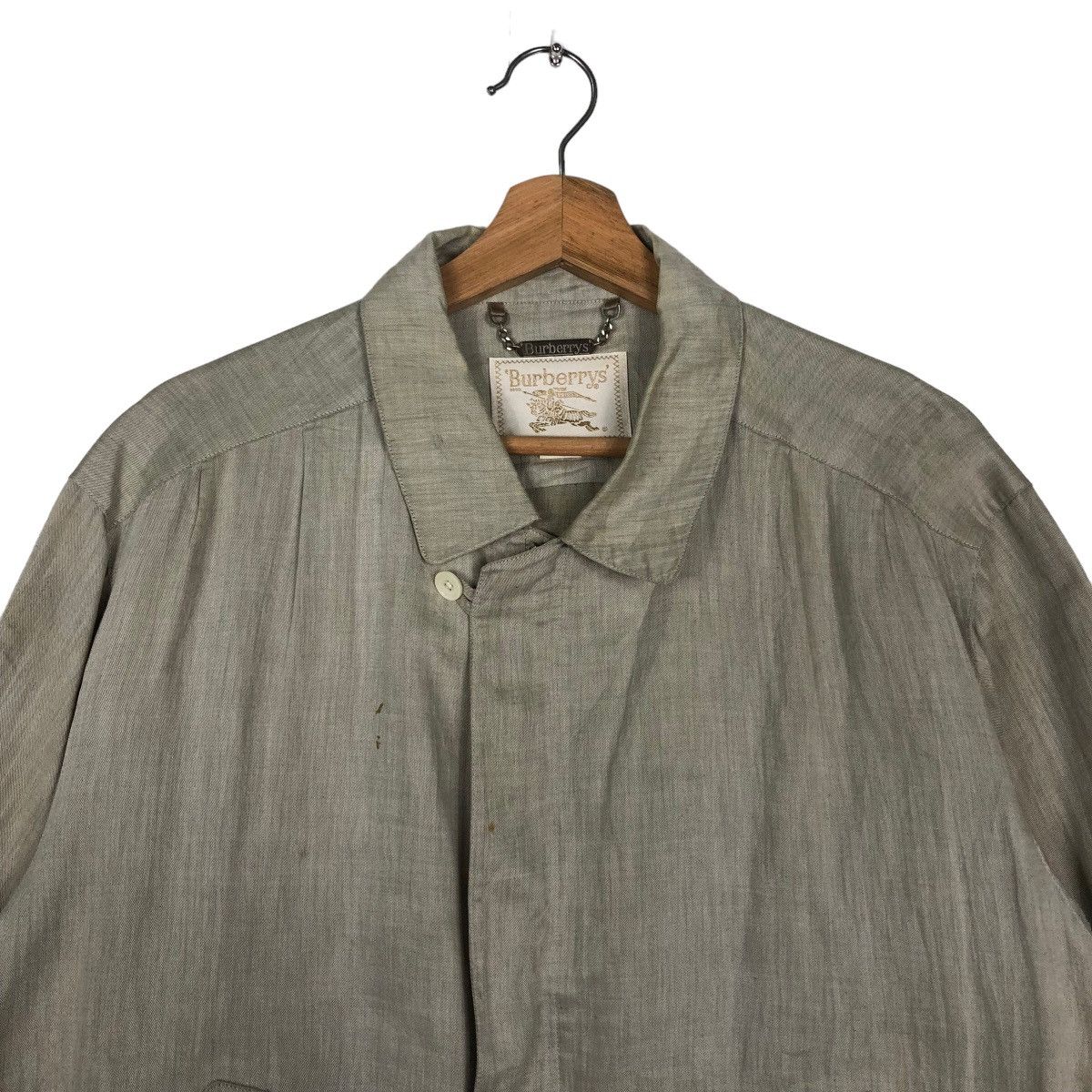 Burberry 🔥Vintage Fly Bomber Jacket Burberrys Herringbone Size US L / EU 52-54 / 3 - 2 Thumbnail