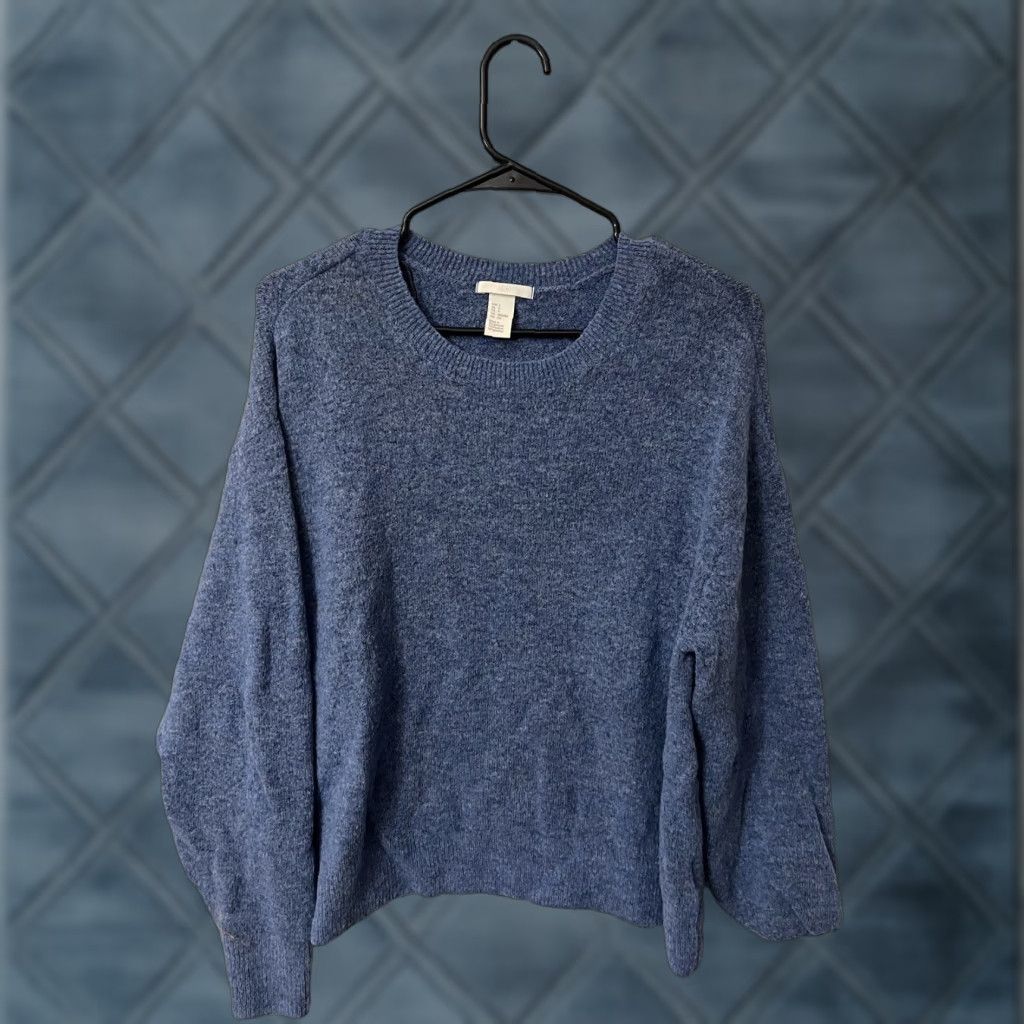 H&M VINTAGE H&M Womens Pullover Sweater Blue Long Sleeve Crew Neck Small Acrylic Blend Knit Department Women Style Pullover S Size S / US 4 / IT 40 - 1 Thumbnail