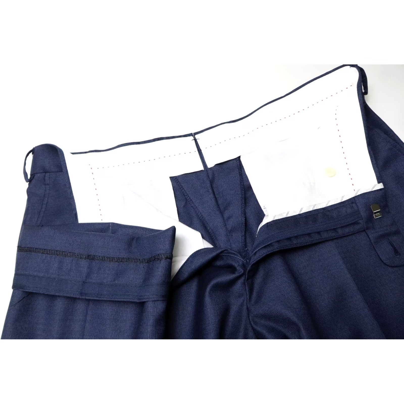 Suitsupply Suitsupply Suit Mens UK 42 Sienna Trousers Men Navy Pure Wool Zip Fly Pleated Size US 42 / EU 58 - 4 Thumbnail