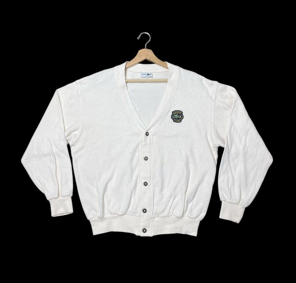 Lacoste × Vintage A09 Rare - Vintage Lacoste Club Heavy Cotton Cardigan Size US L / EU 52-54 / 3 - 3 Thumbnail
