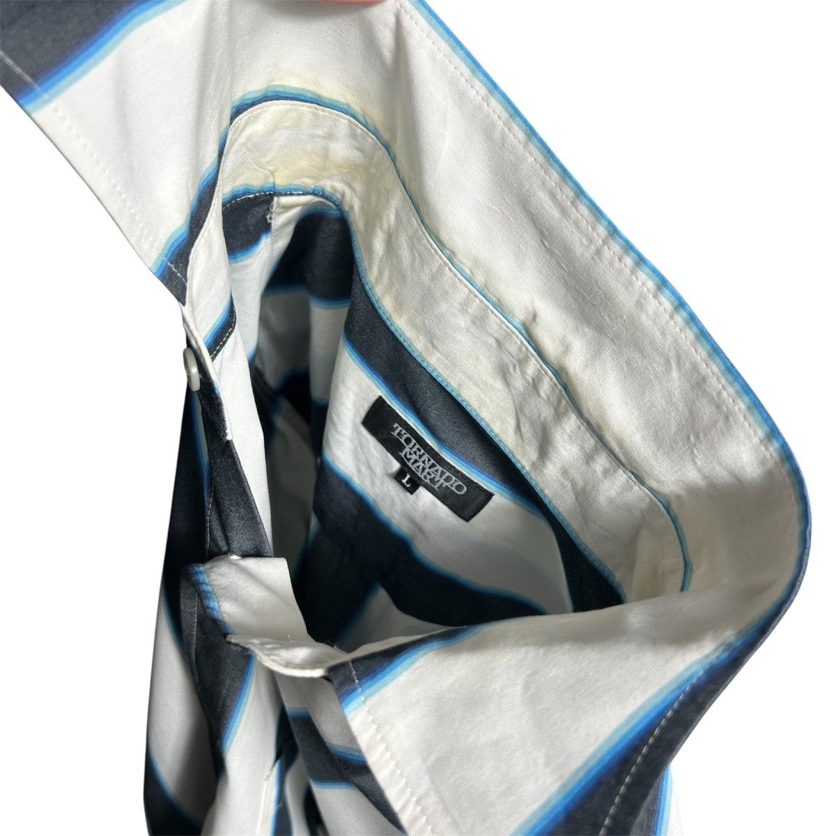 Tornado Mart Tornado Mart Block Color Button Up Shirt Size L / US 10 / IT 46 - 7 Thumbnail