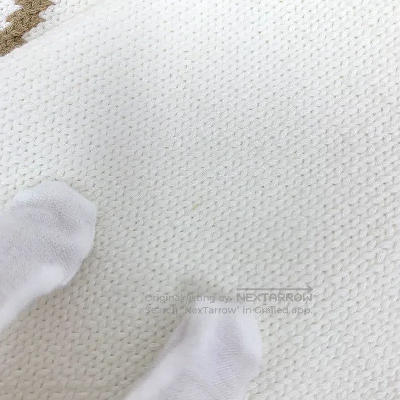 Max Mara Max Mara White Logo Letter Embroidered Cotton Knit Cardiga Size M / US 6-8 / IT 42-44 - 9 Thumbnail