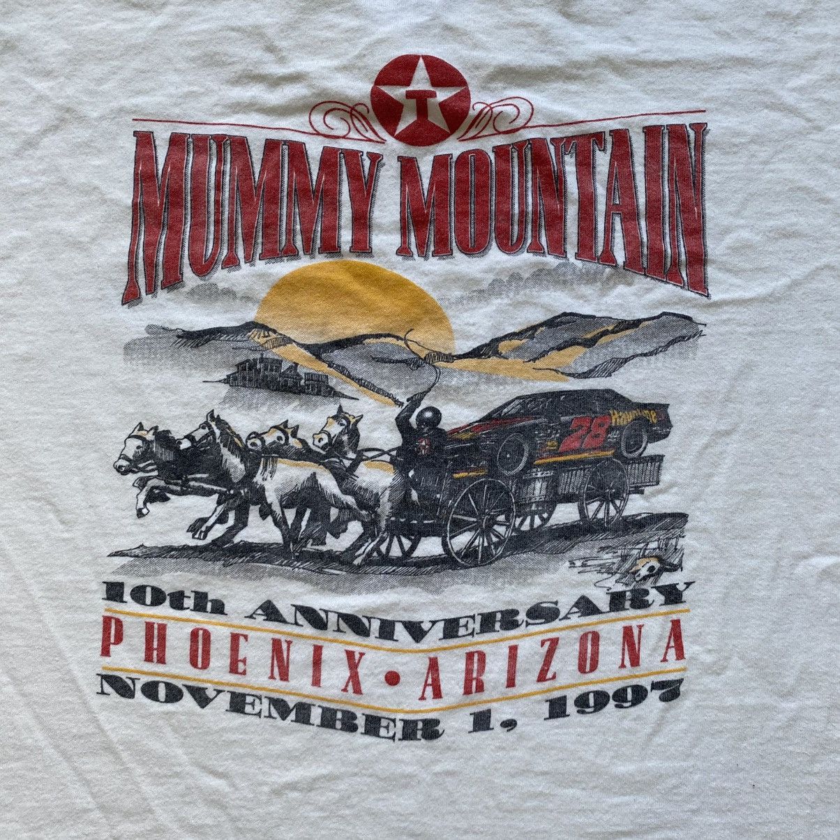 Vintage Vintage 1997 Mummy Mountain Havoline NASCAR T Shirt Tee XL Size US XL / EU 56 / 4 - 2 Thumbnail